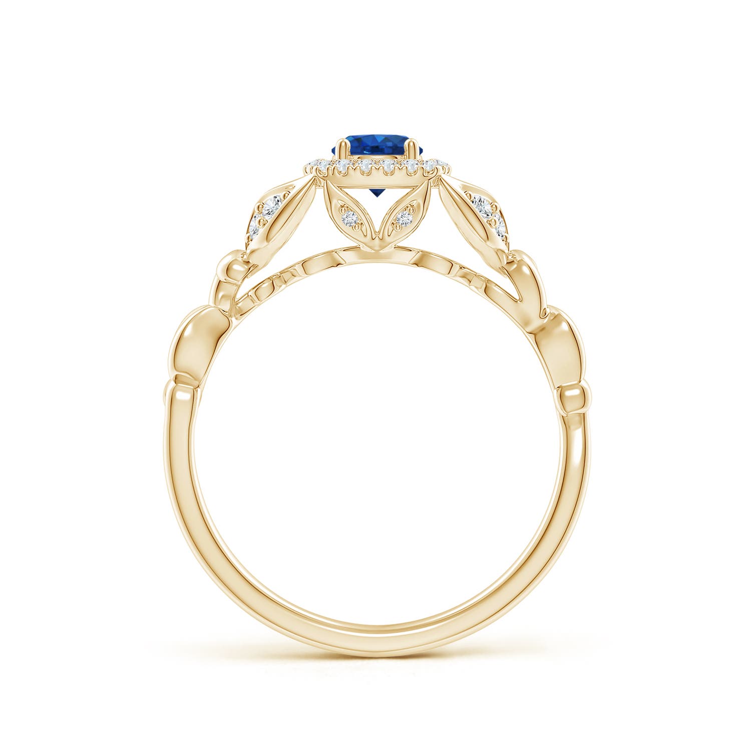 AAA - Blue Sapphire / 0.5 CT / 14 KT Yellow Gold