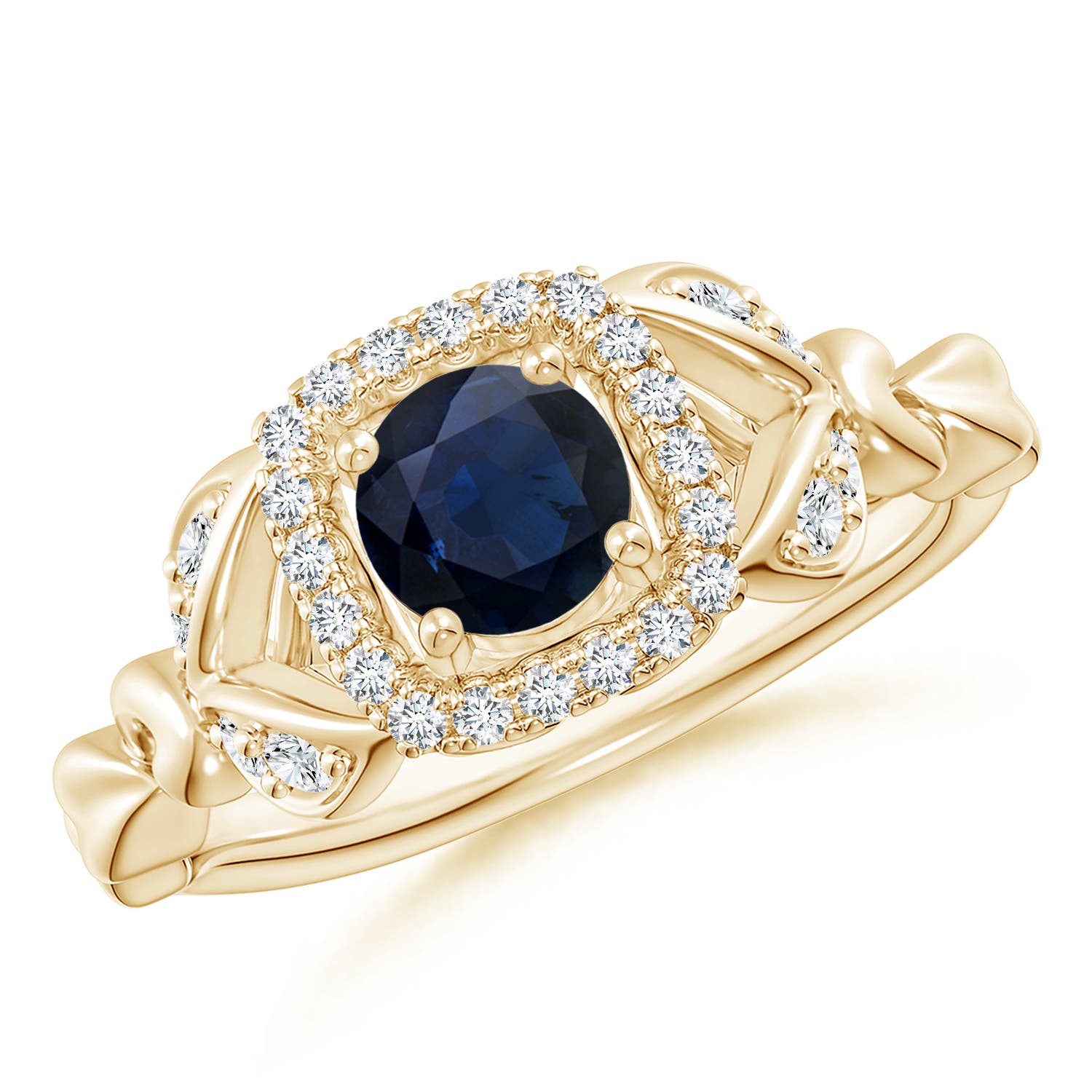 A - Blue Sapphire / 0.82 CT / 14 KT Yellow Gold