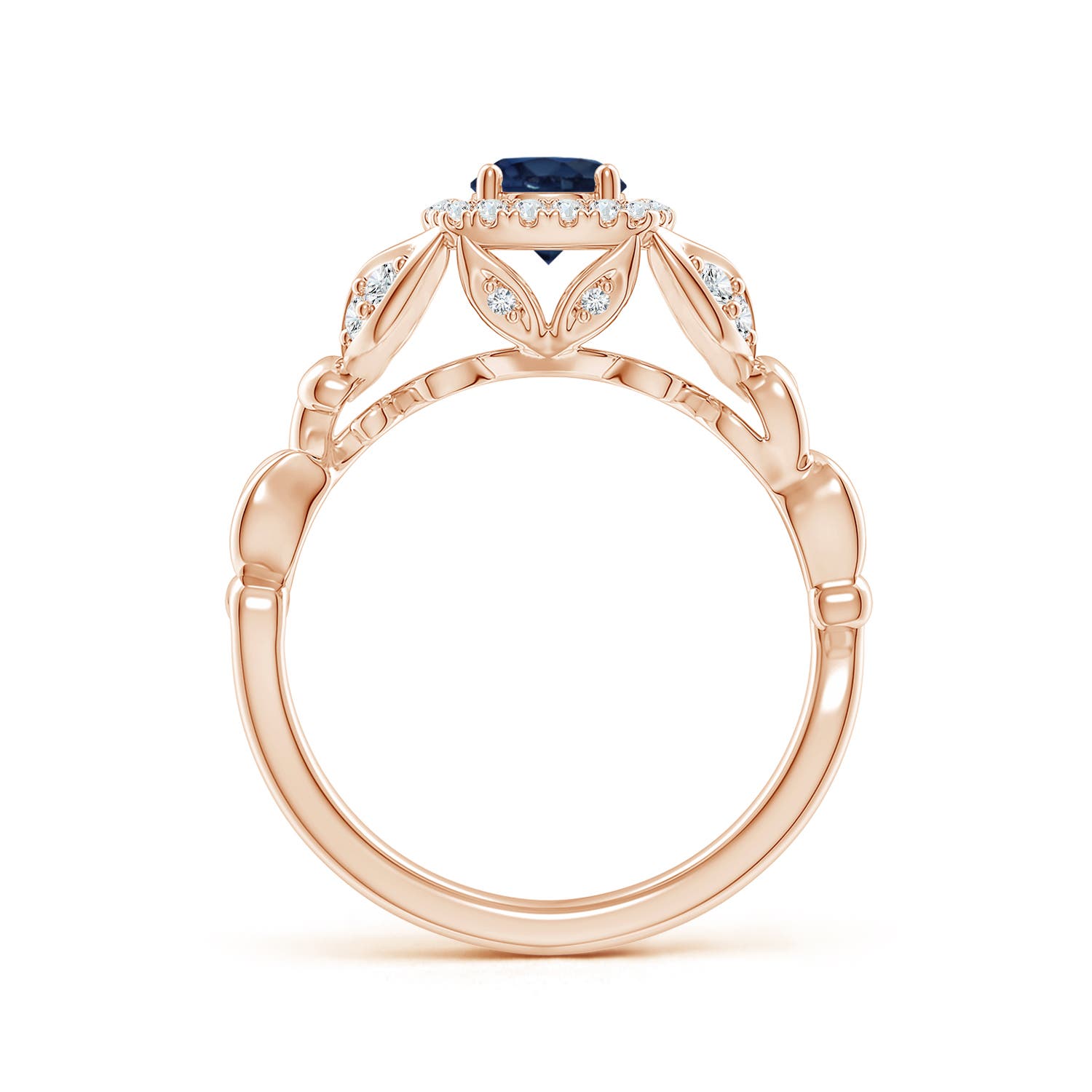 AA - Blue Sapphire / 0.82 CT / 14 KT Rose Gold