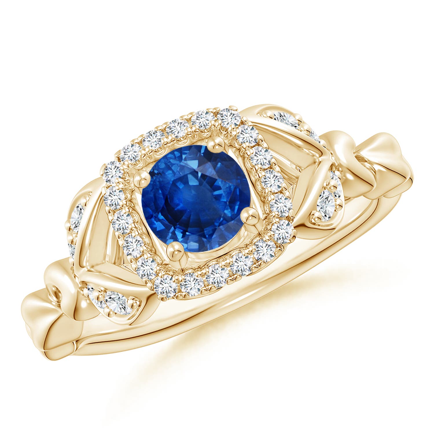 AAA - Blue Sapphire / 0.82 CT / 14 KT Yellow Gold