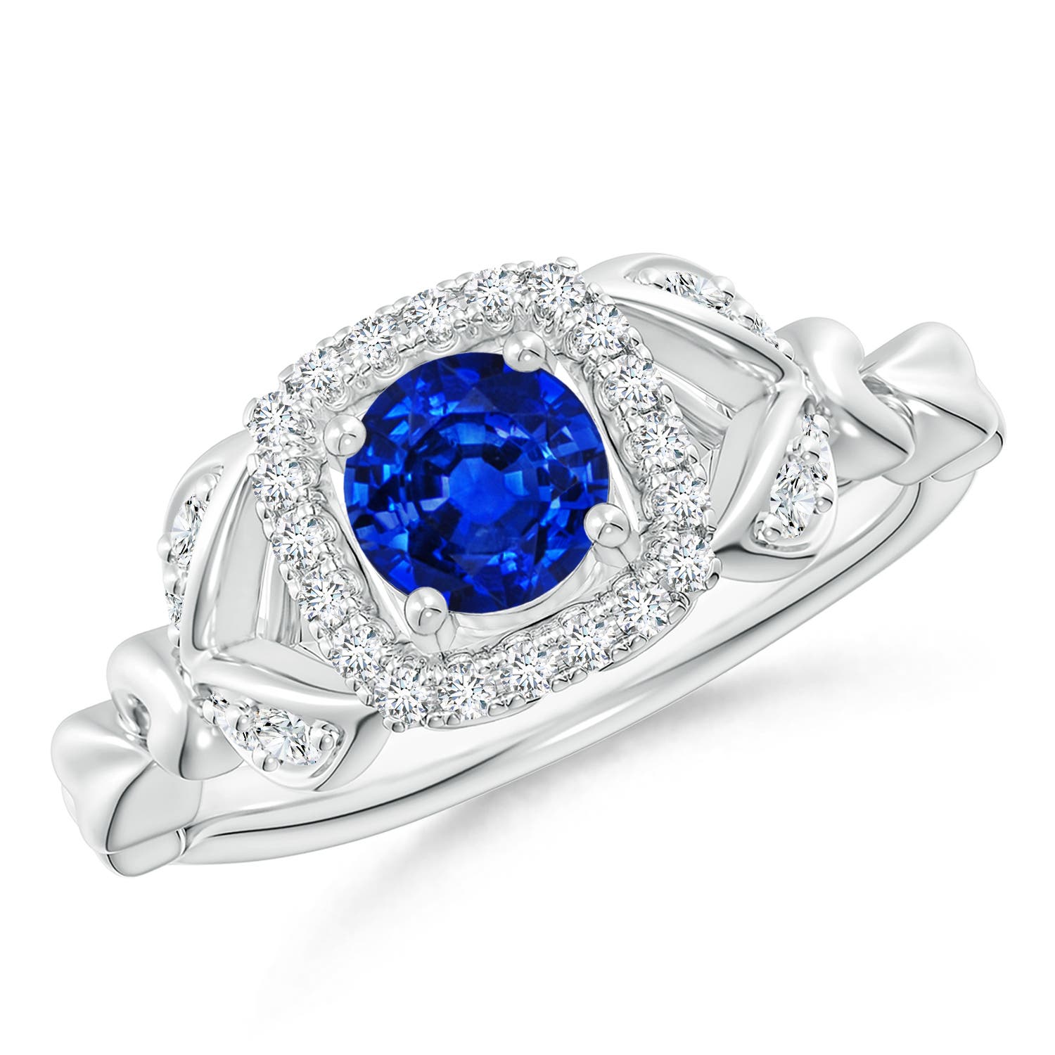 AAAA - Blue Sapphire / 0.82 CT / 14 KT White Gold