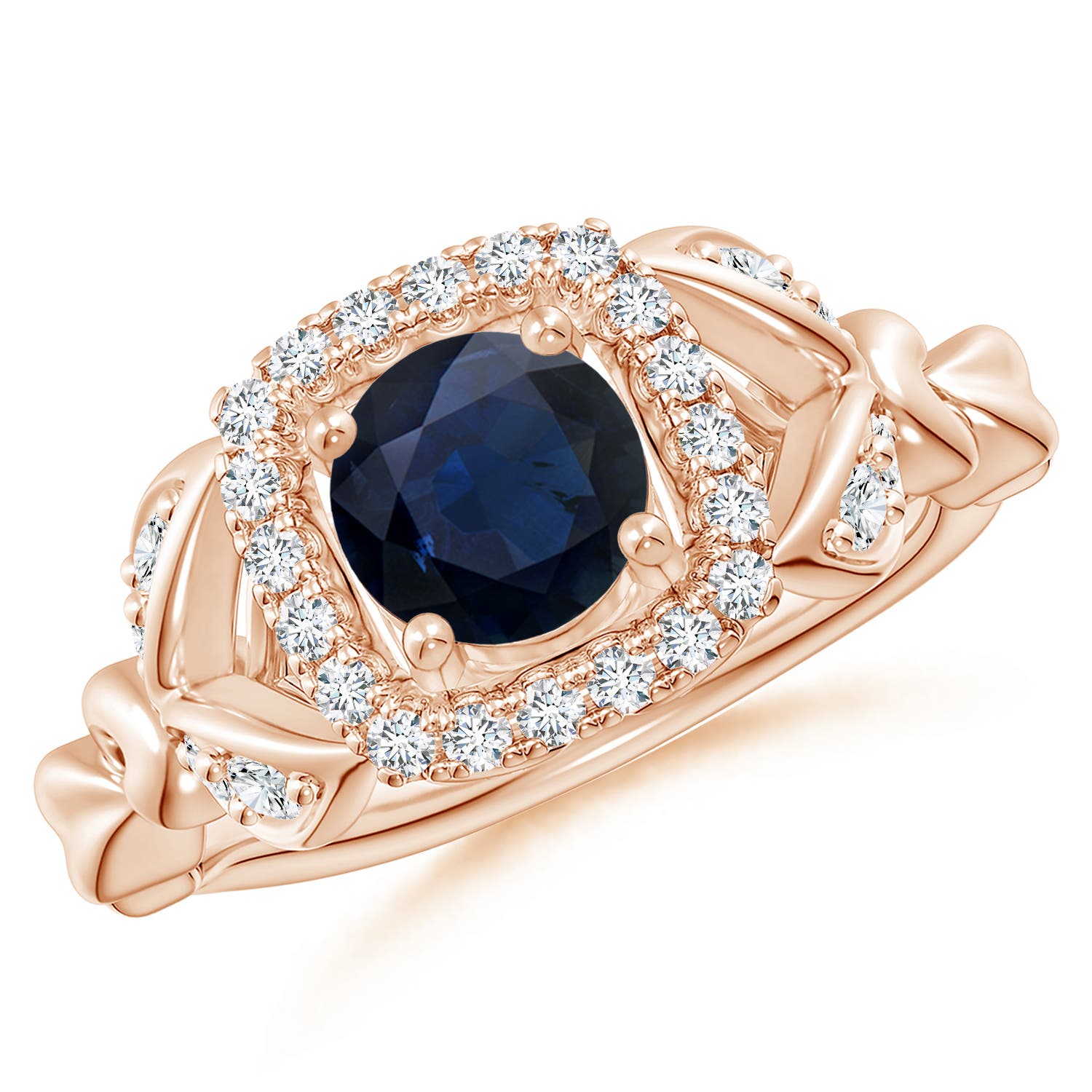 A - Blue Sapphire / 1.32 CT / 14 KT Rose Gold