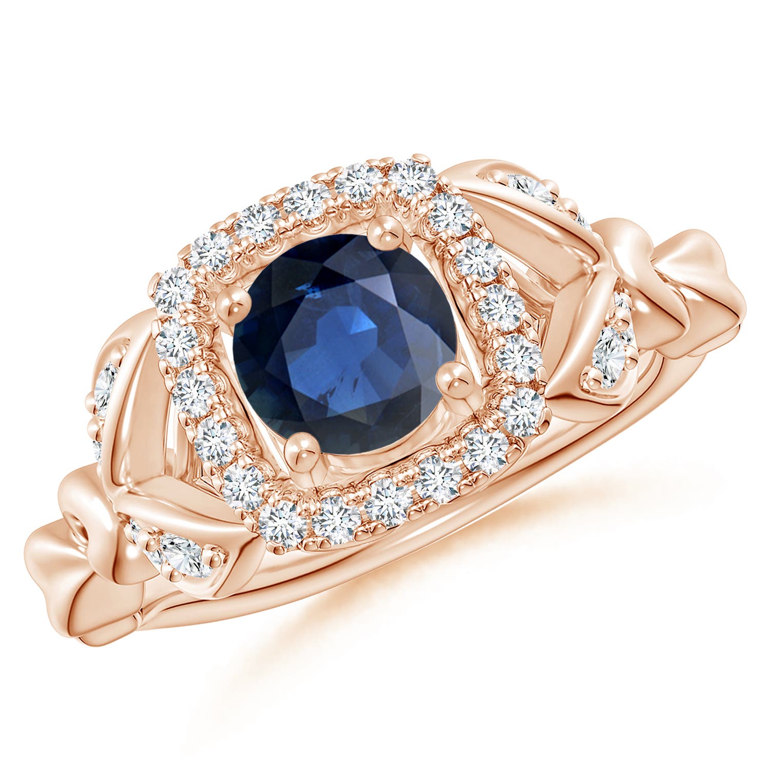 AA - Blue Sapphire / 1.32 CT / 14 KT Rose Gold