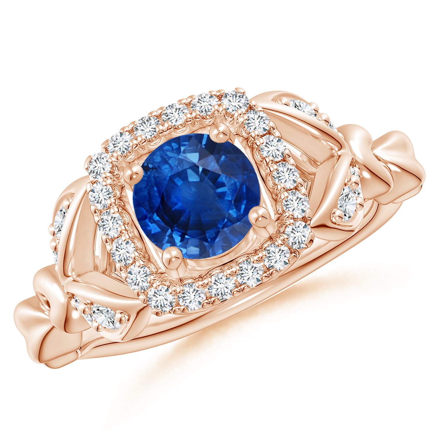 AAA - Blue Sapphire / 1.32 CT / 14 KT Rose Gold