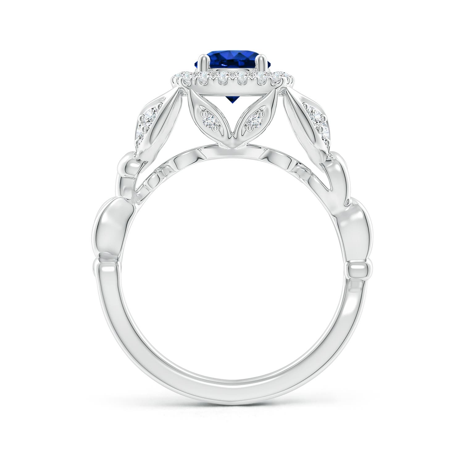 AAAA - Blue Sapphire / 1.32 CT / 14 KT White Gold