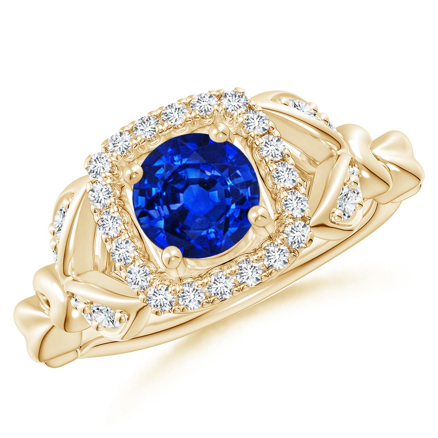 AAAA - Blue Sapphire / 1.32 CT / 14 KT Yellow Gold