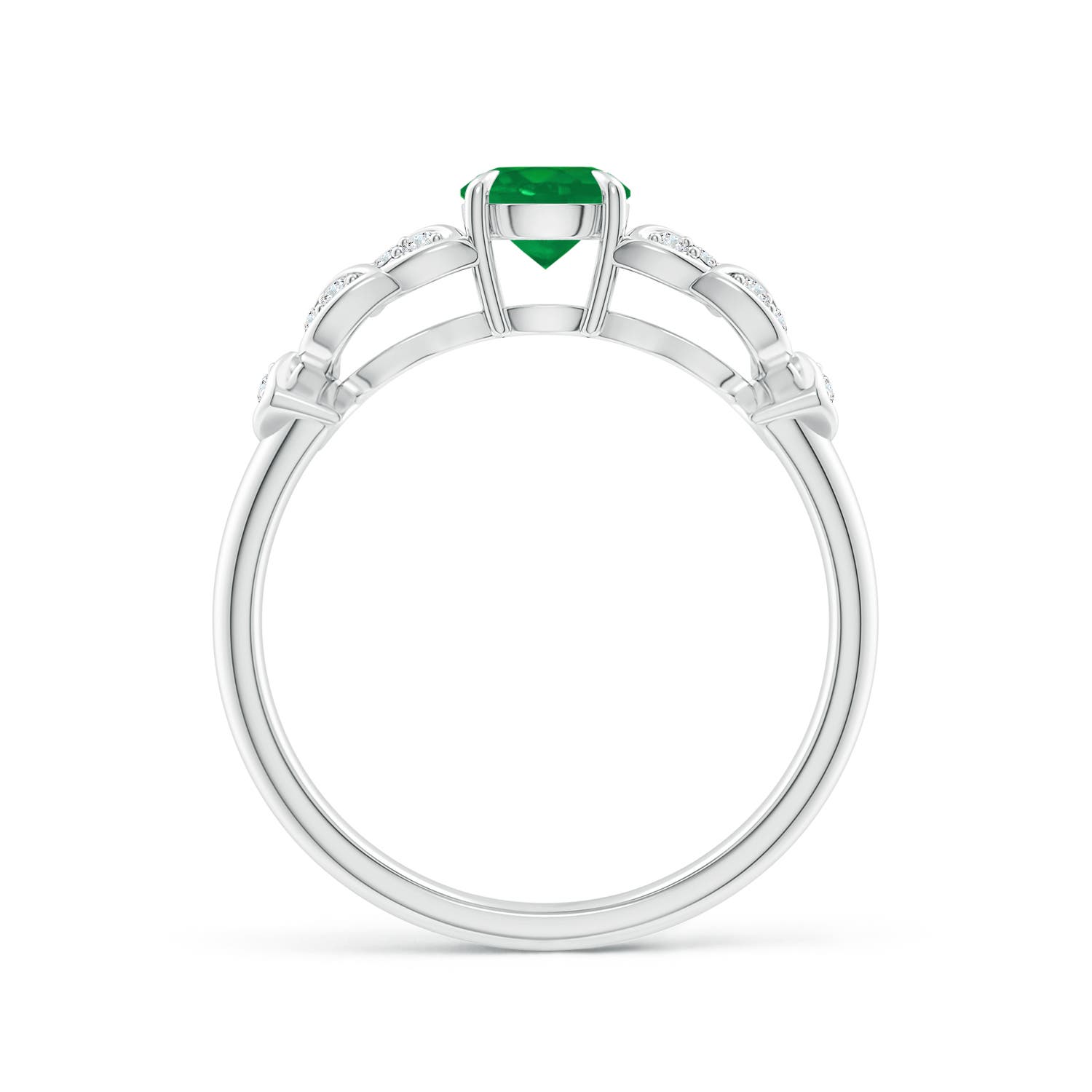 AA - Emerald / 0.56 CT / 14 KT White Gold