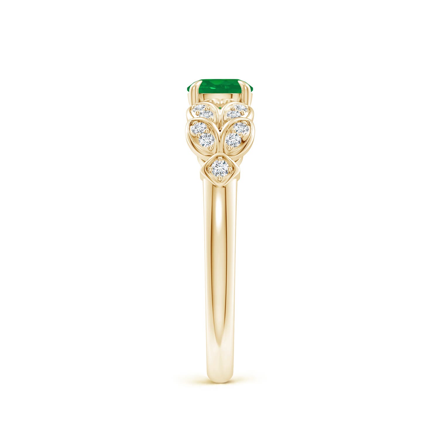 AA - Emerald / 0.56 CT / 14 KT Yellow Gold