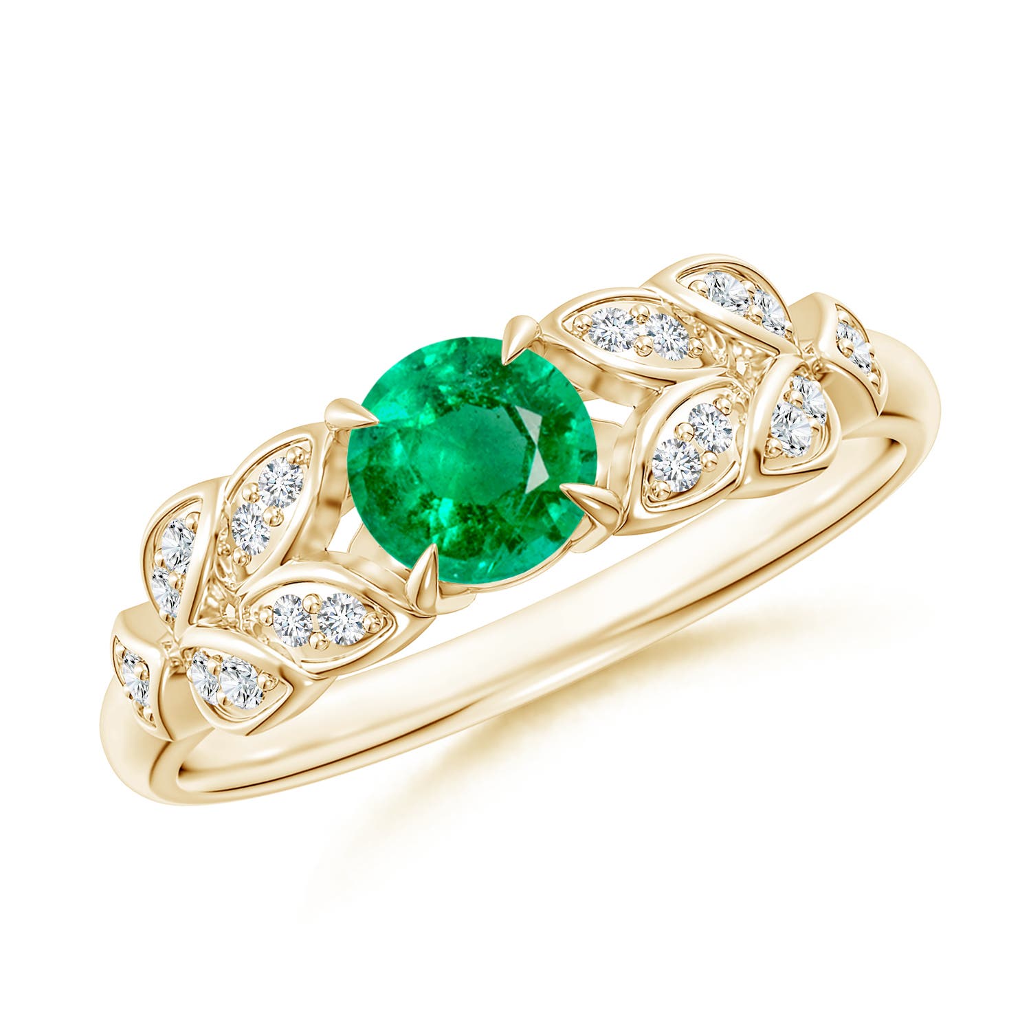 AAA - Emerald / 0.56 CT / 14 KT Yellow Gold