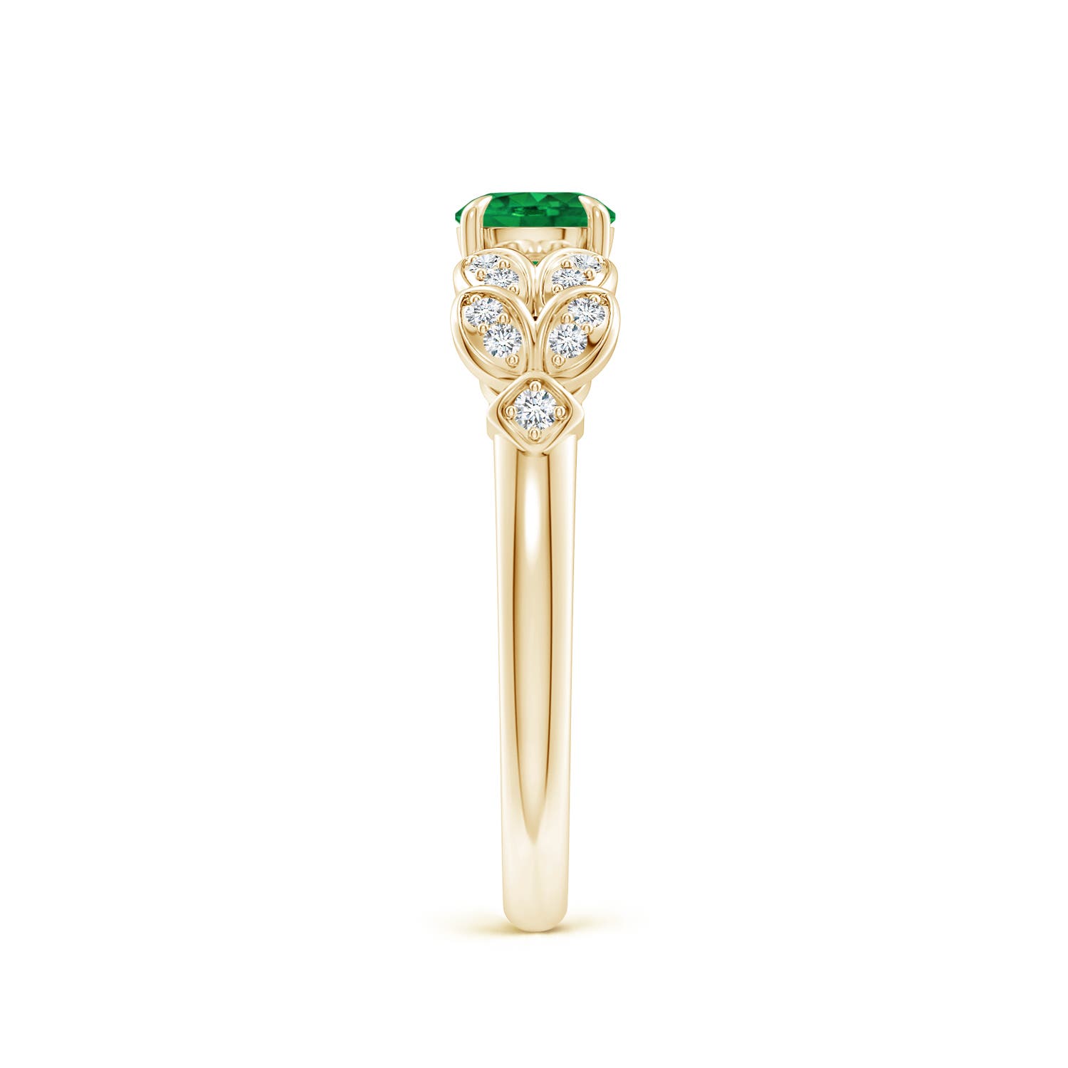 AAA - Emerald / 0.56 CT / 14 KT Yellow Gold