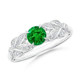 Round Lab-Grown Lab Grown Emerald