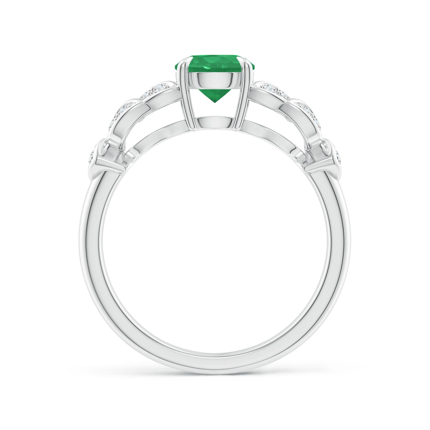 A - Emerald / 0.92 CT / 14 KT White Gold