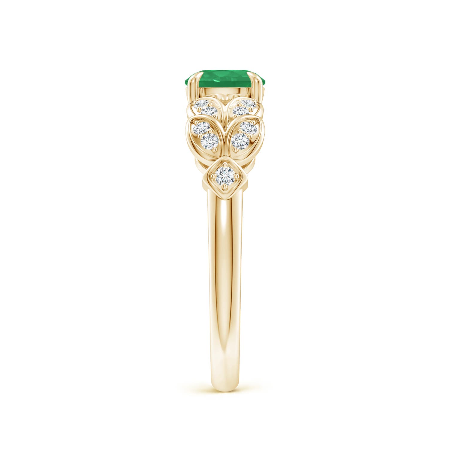 A - Emerald / 0.92 CT / 14 KT Yellow Gold