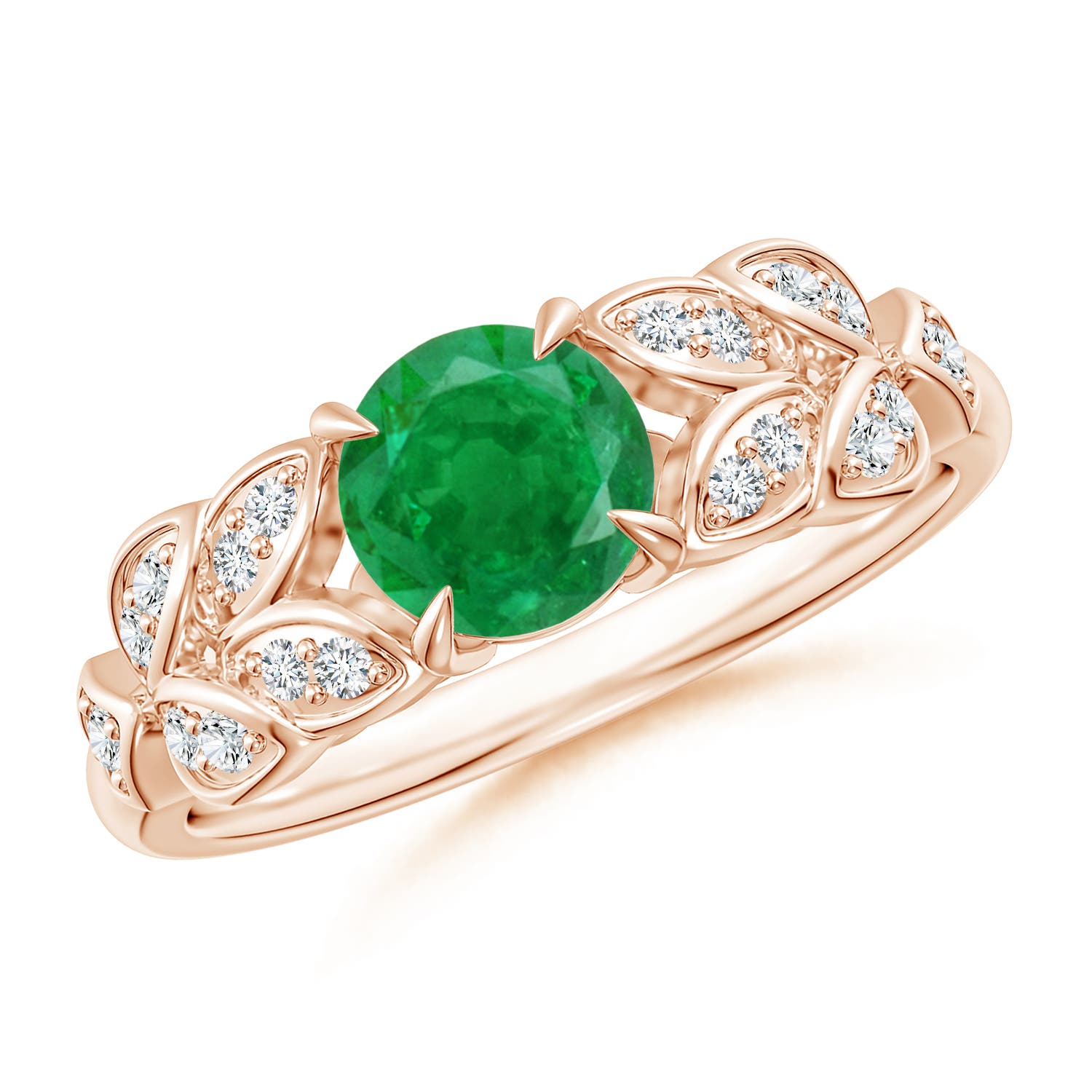 AA - Emerald / 0.92 CT / 14 KT Rose Gold