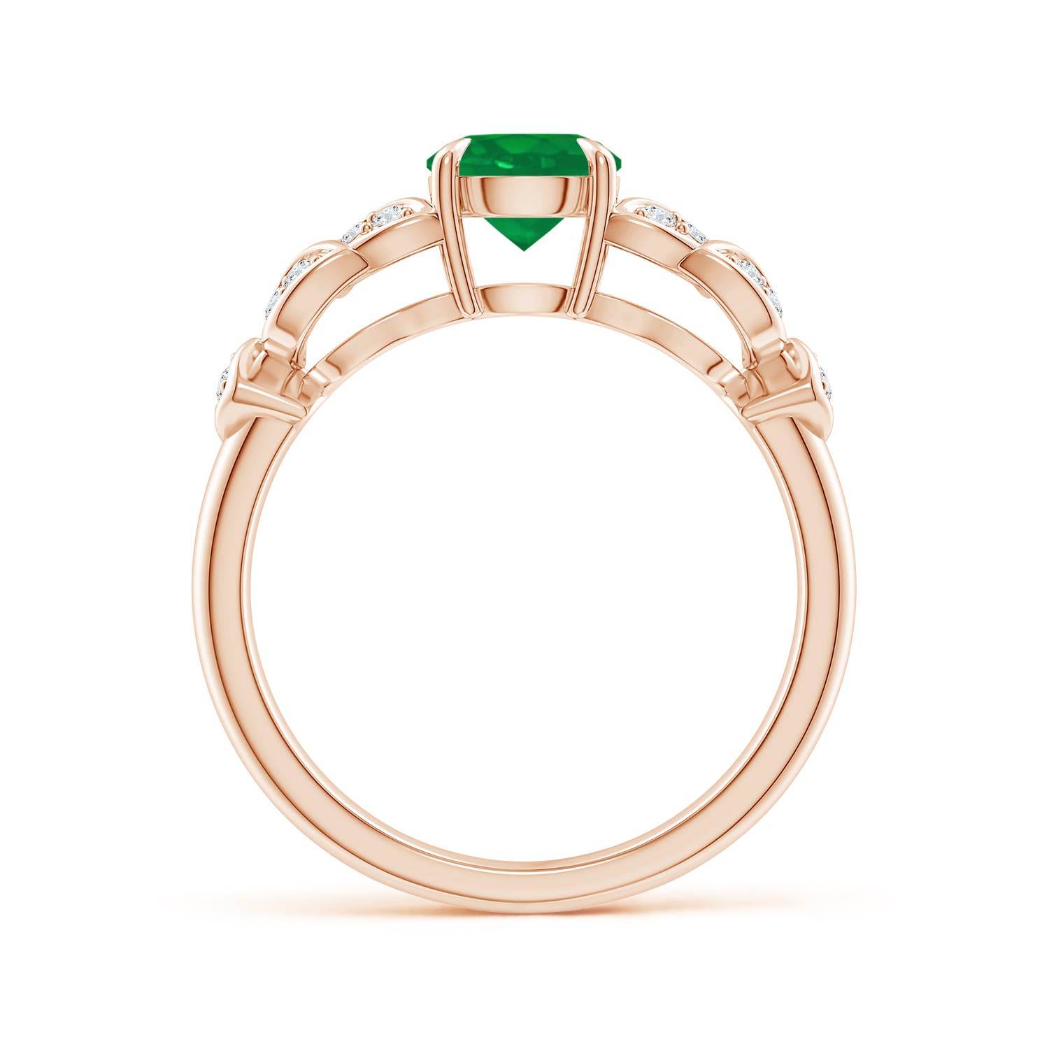 AA - Emerald / 0.92 CT / 14 KT Rose Gold