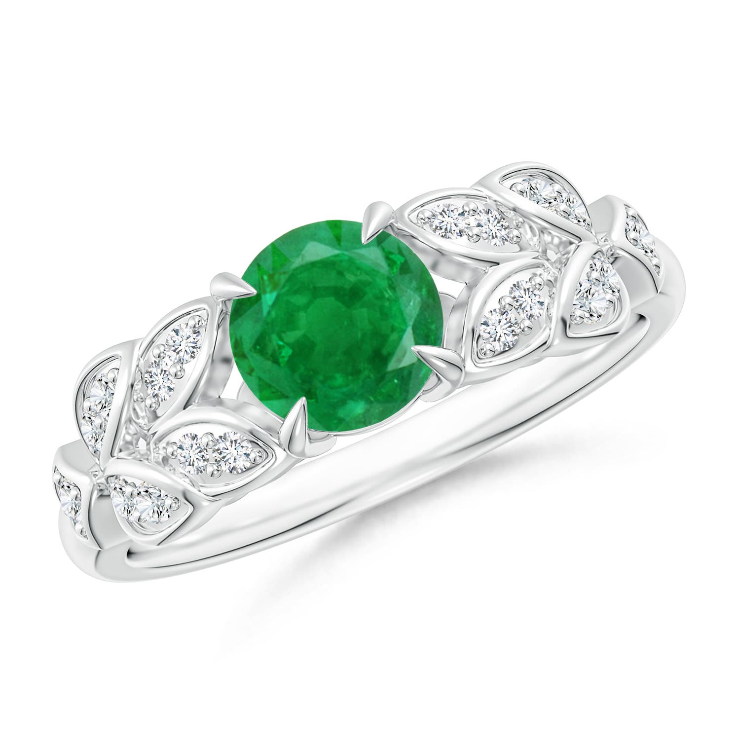 AA - Emerald / 0.92 CT / 14 KT White Gold