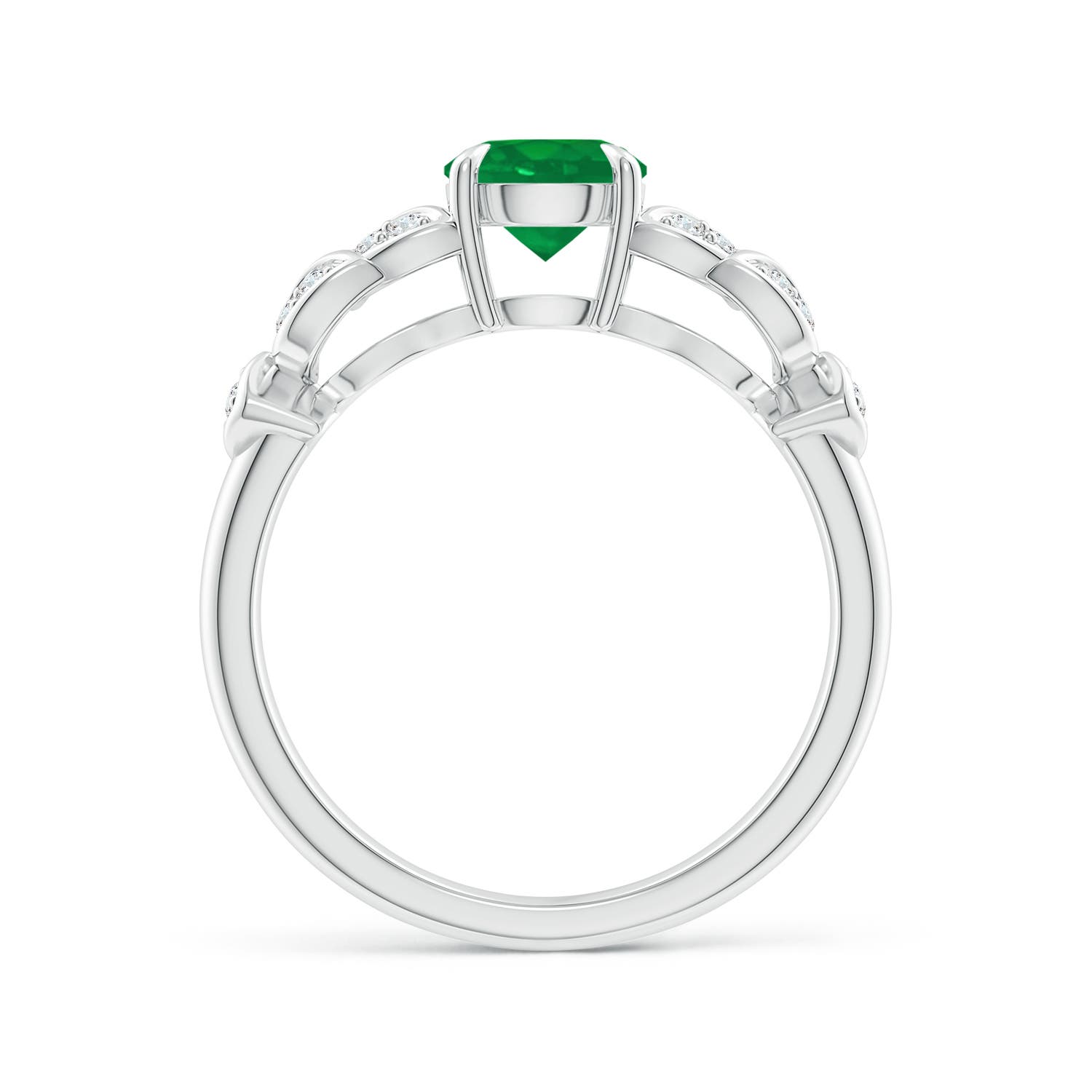 AA - Emerald / 0.92 CT / 14 KT White Gold