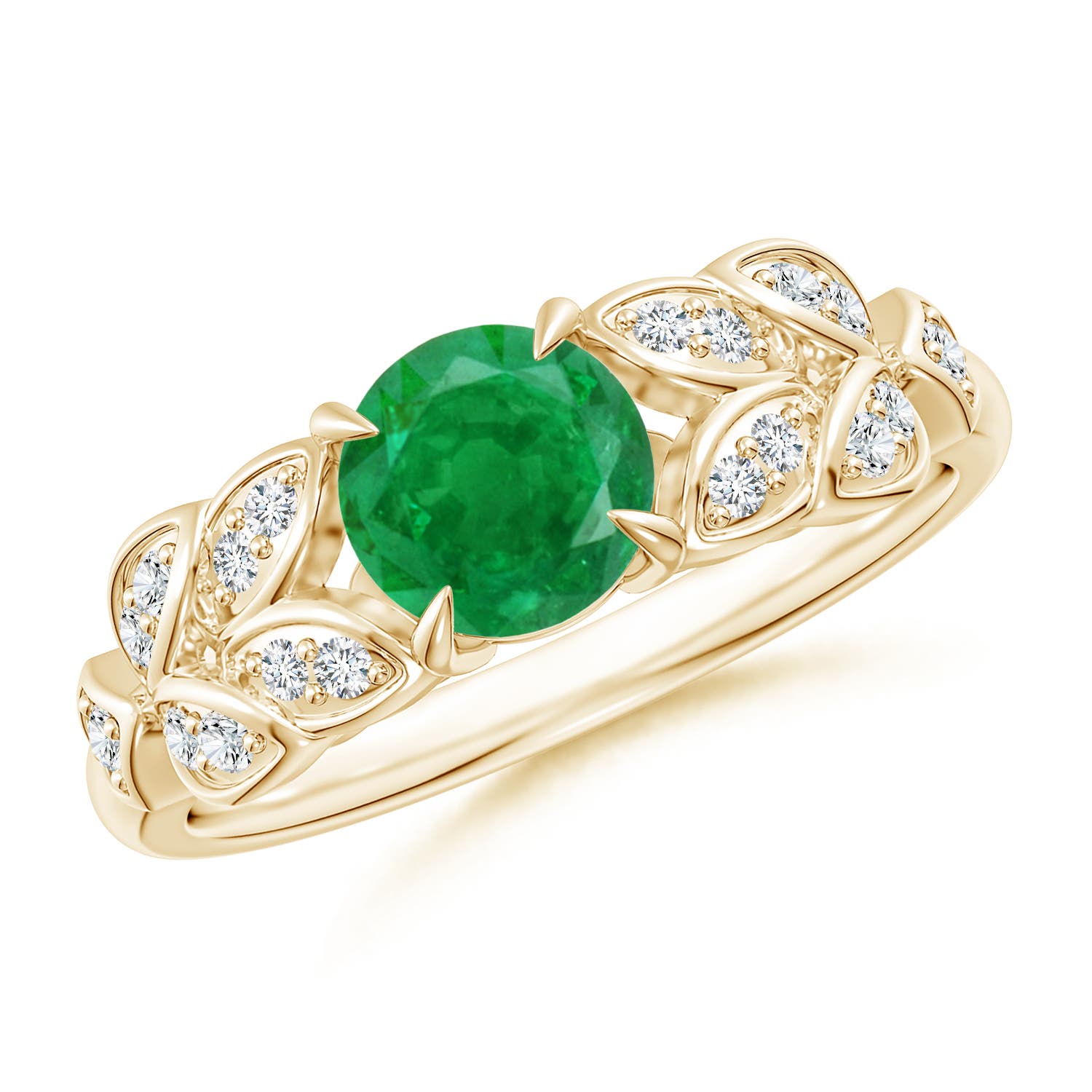 AA - Emerald / 0.92 CT / 14 KT Yellow Gold