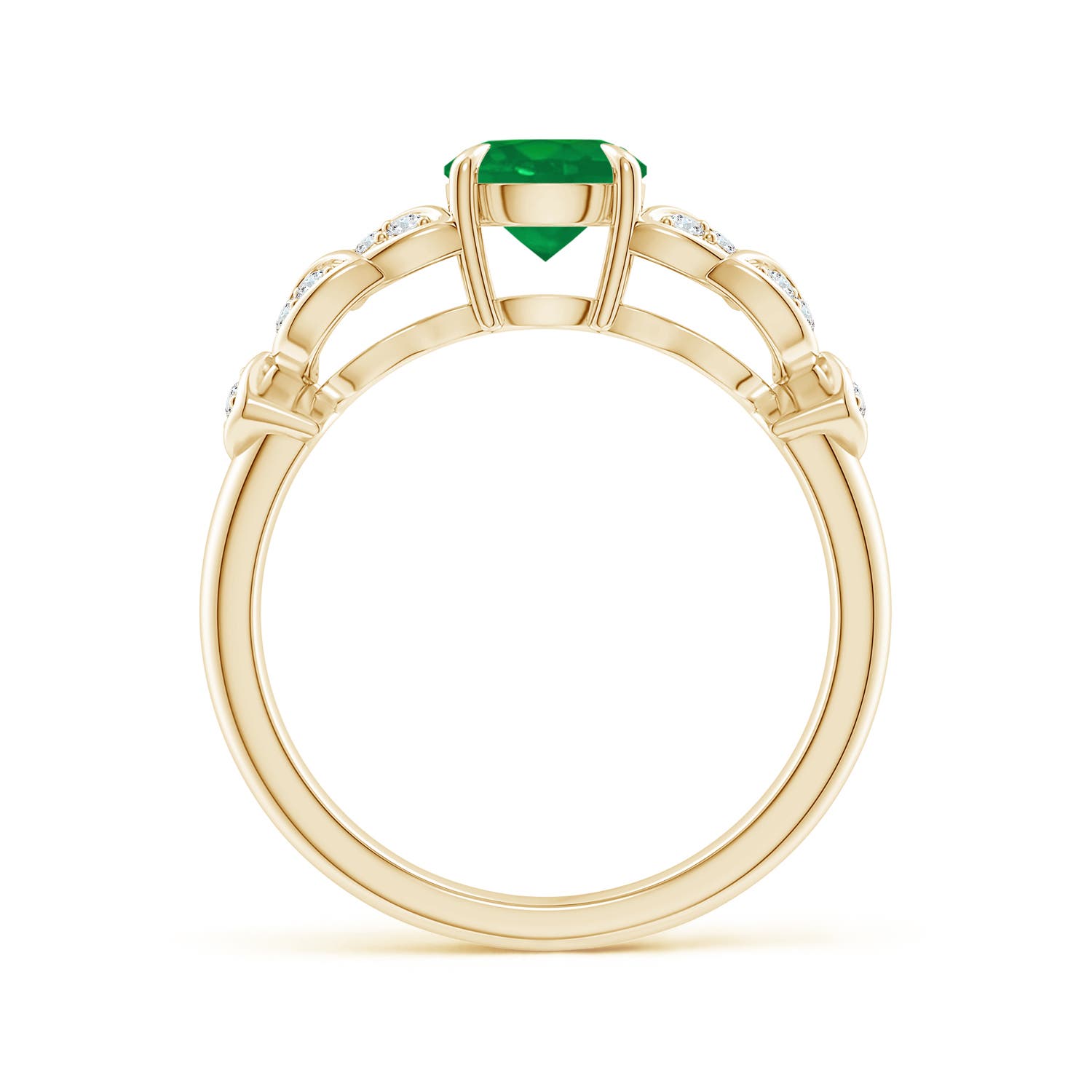 AA - Emerald / 0.92 CT / 14 KT Yellow Gold