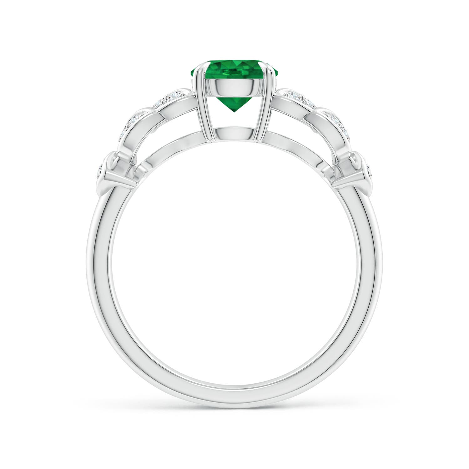 AAA - Emerald / 0.92 CT / 14 KT White Gold