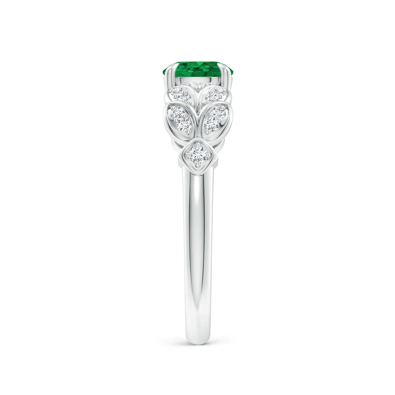 AAA - Emerald / 0.92 CT / 14 KT White Gold