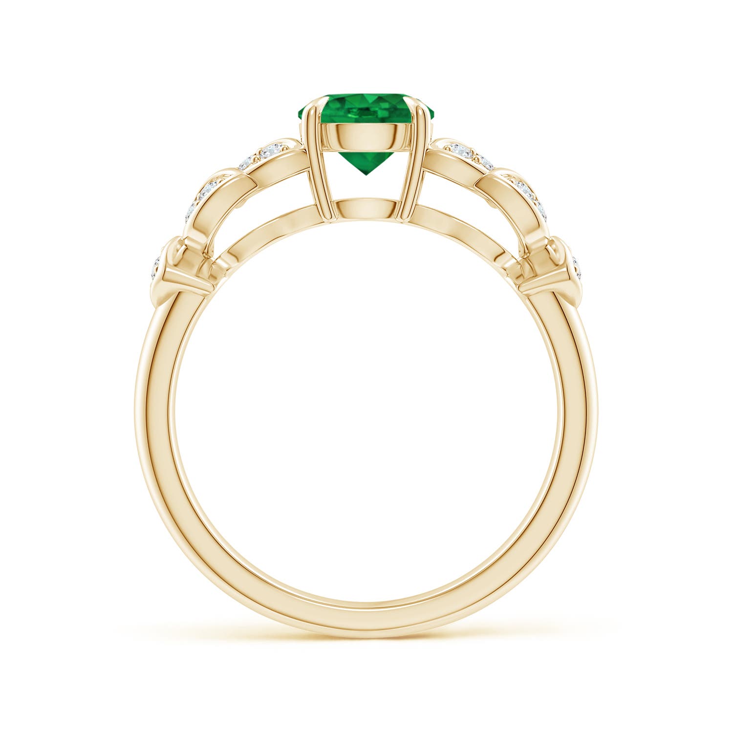 AAA - Emerald / 0.92 CT / 14 KT Yellow Gold