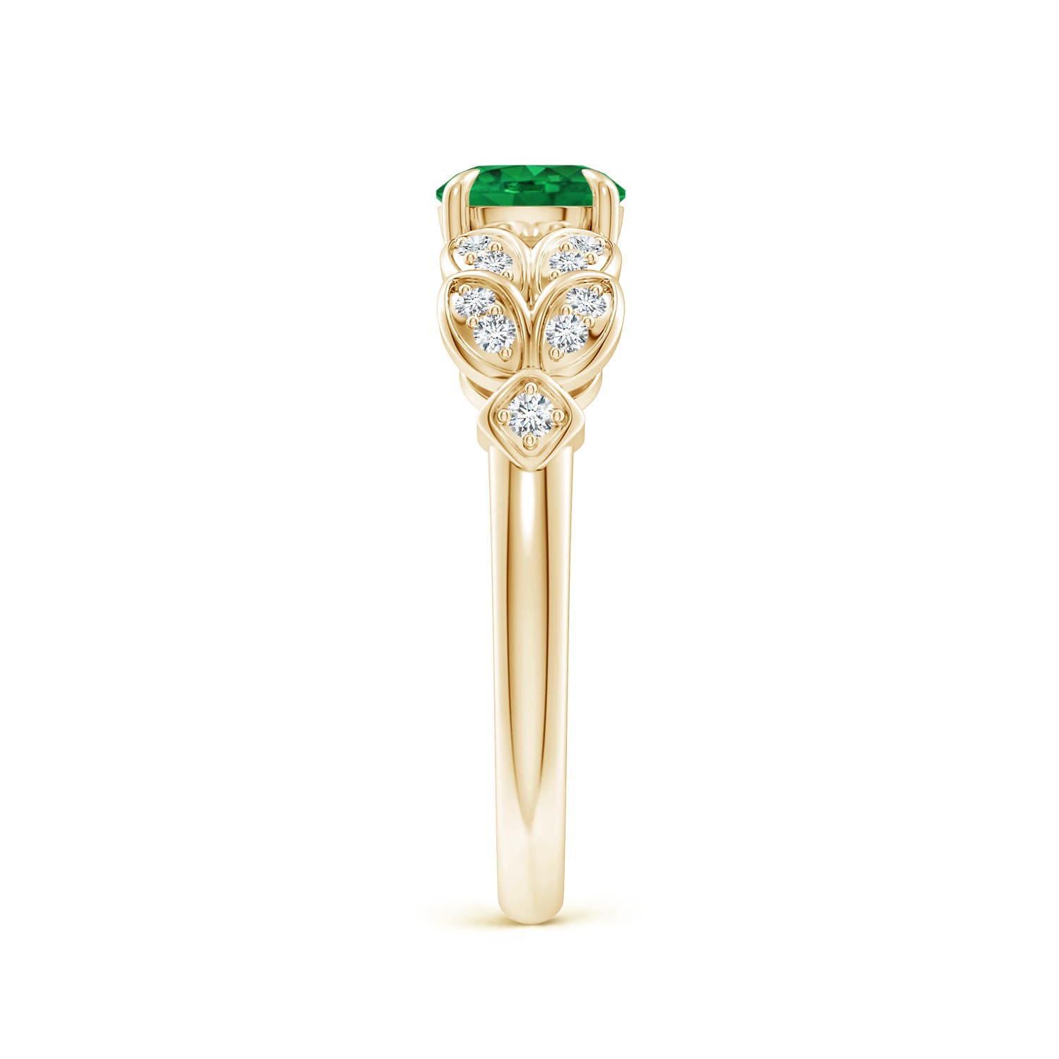 AAA - Emerald / 0.92 CT / 14 KT Yellow Gold