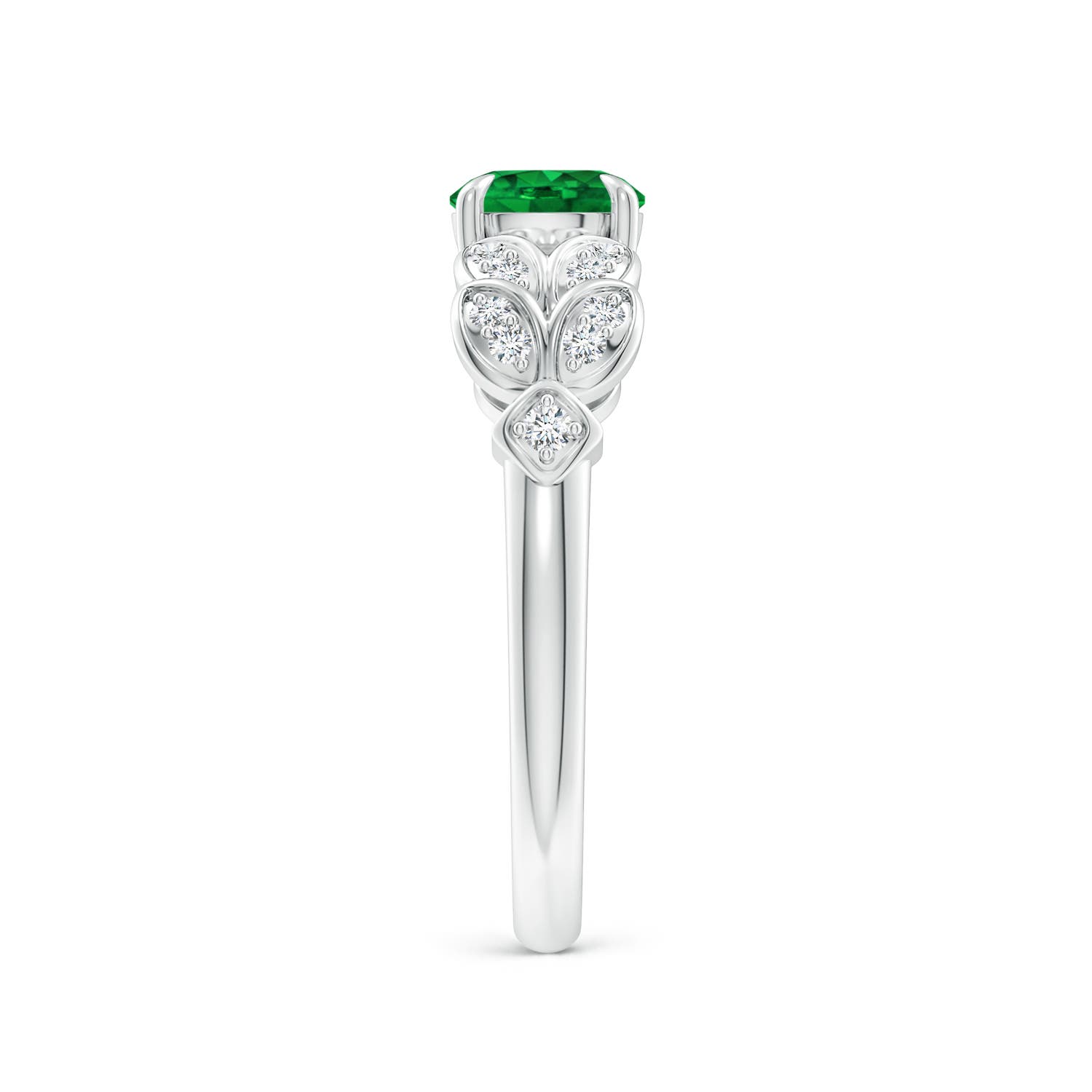 AAAA - Emerald / 0.92 CT / 14 KT White Gold