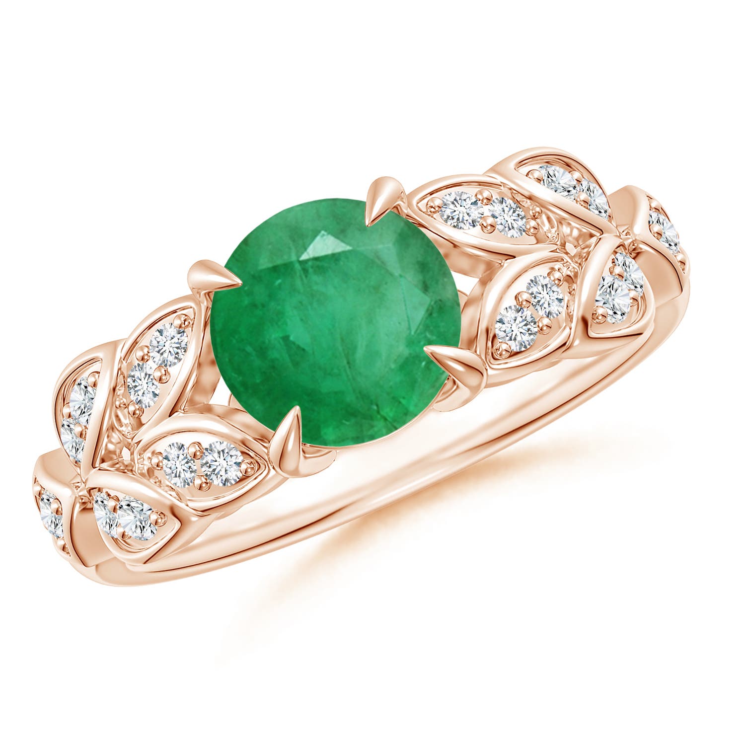 A - Emerald / 1.42 CT / 14 KT Rose Gold