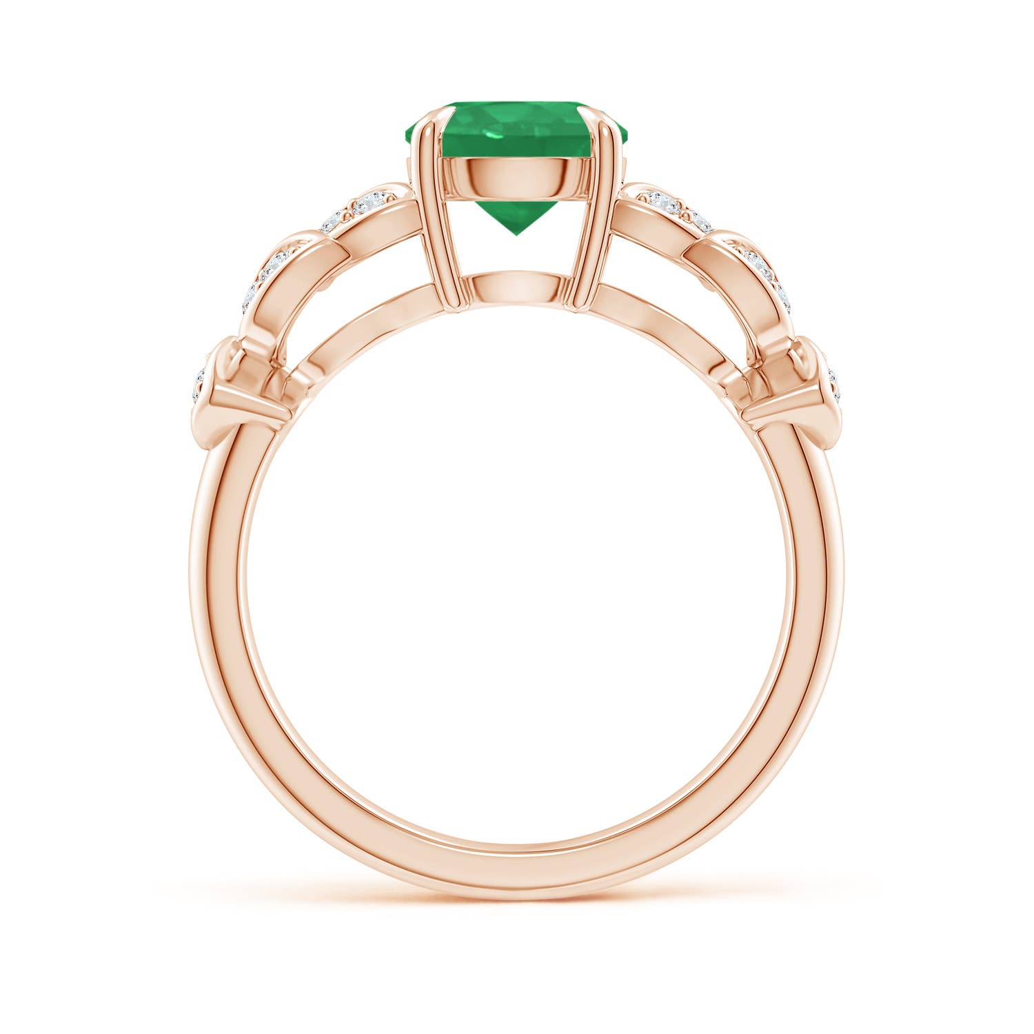 A - Emerald / 1.42 CT / 14 KT Rose Gold