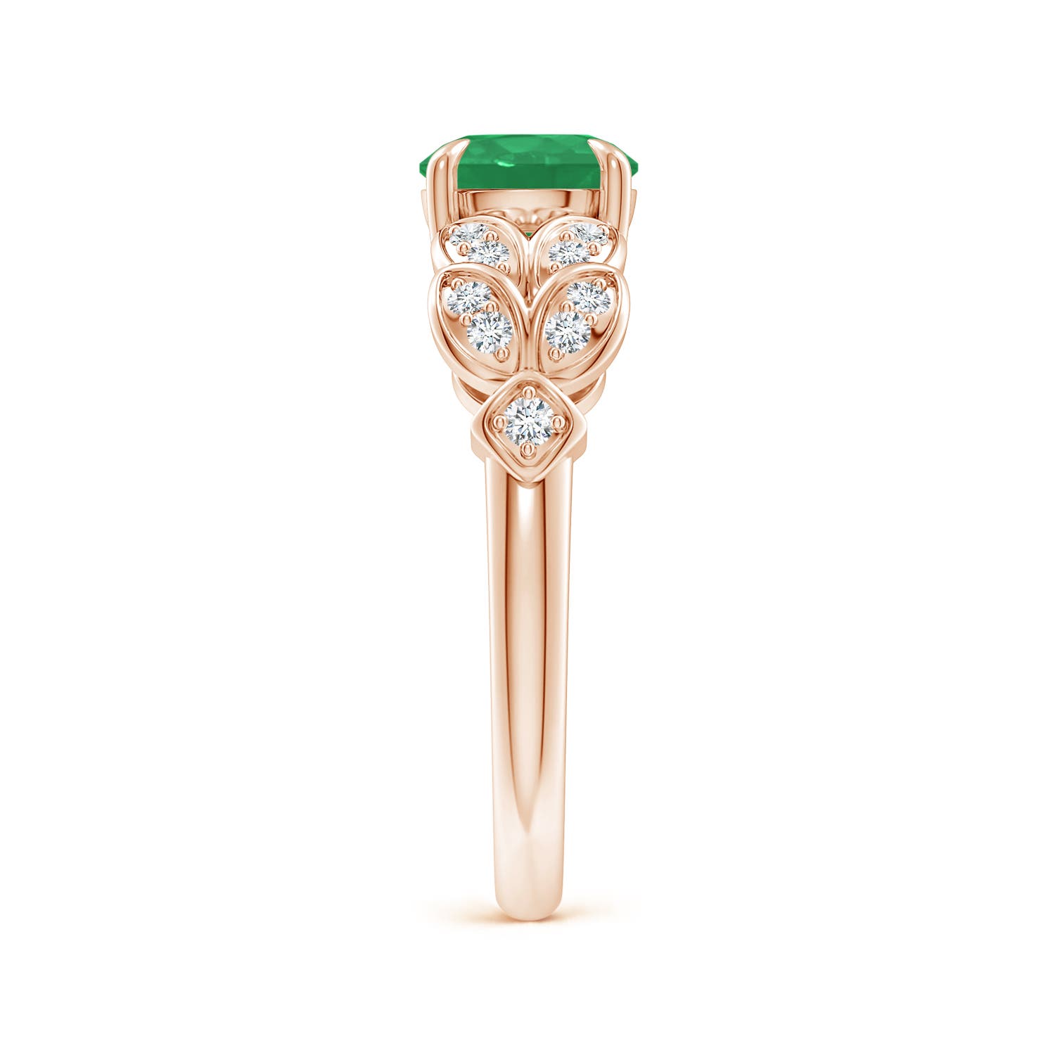 A - Emerald / 1.42 CT / 14 KT Rose Gold