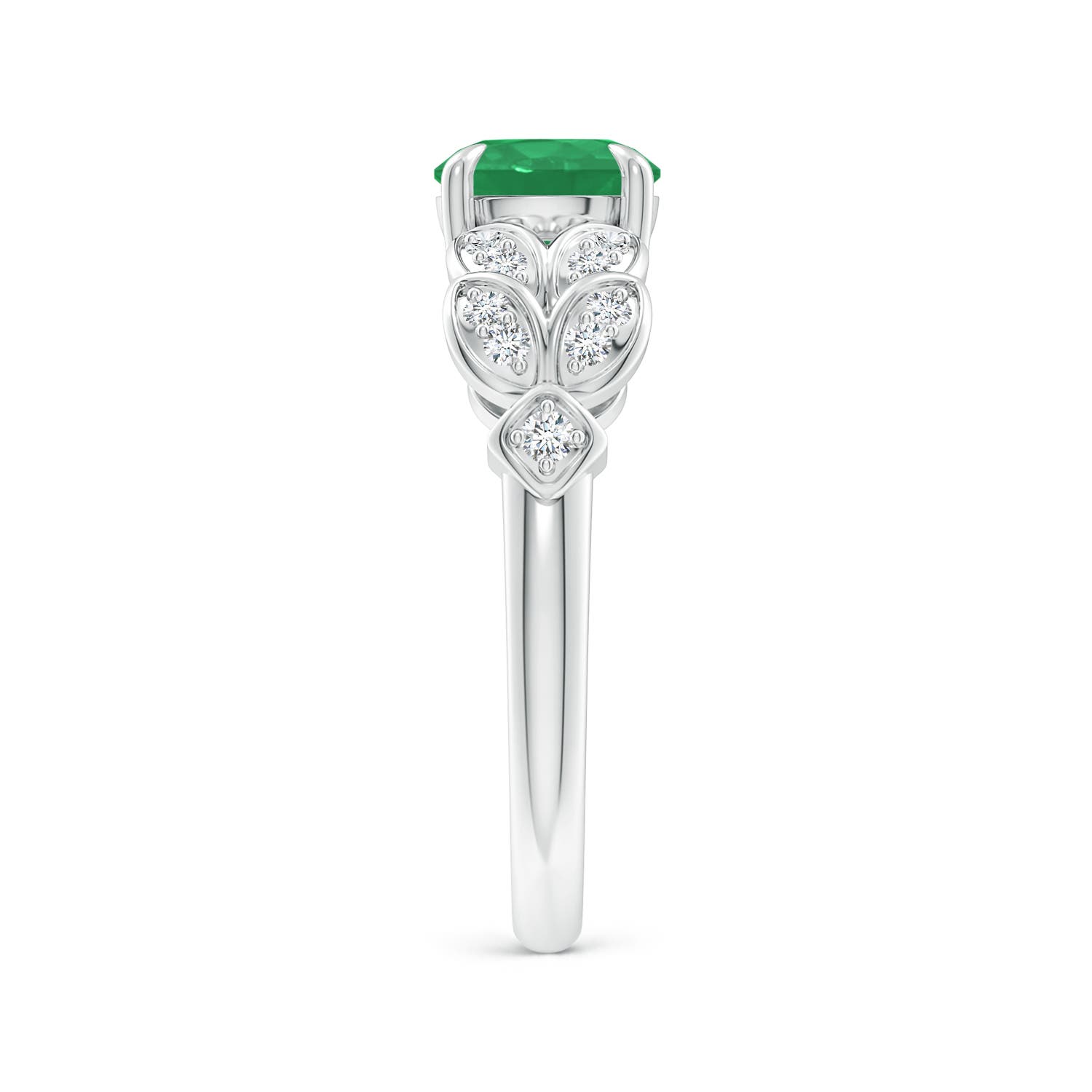 A - Emerald / 1.42 CT / 14 KT White Gold