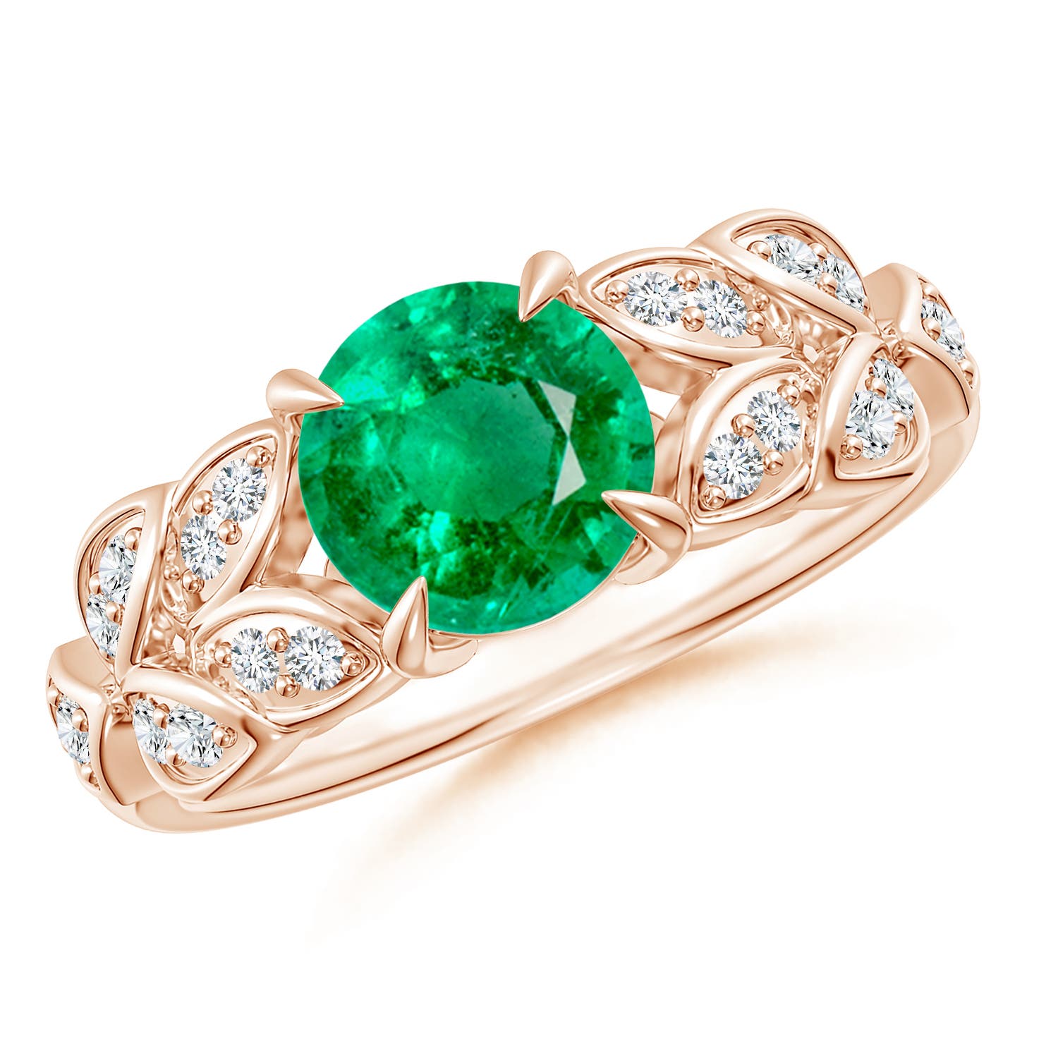 AAA - Emerald / 1.42 CT / 14 KT Rose Gold