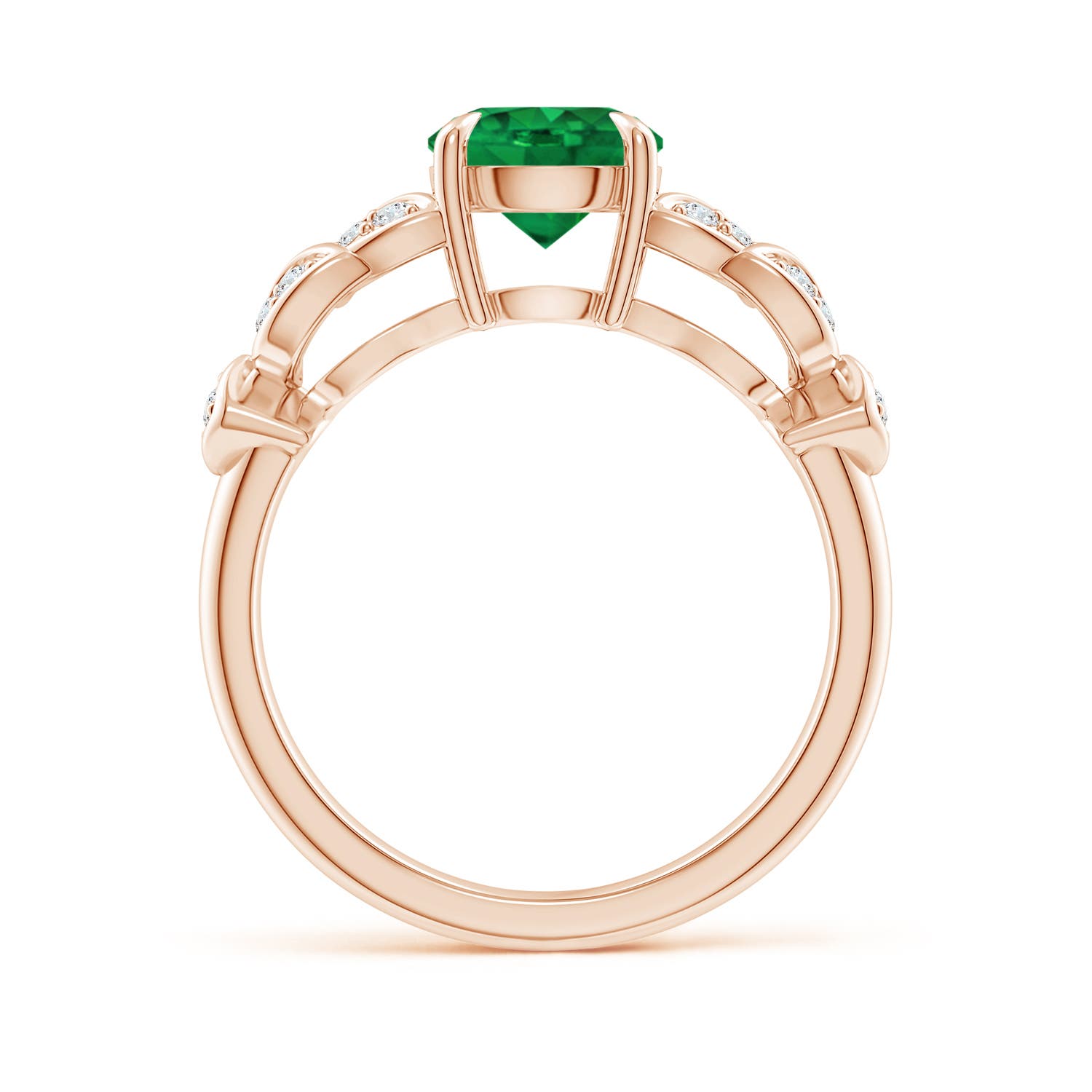 AAA - Emerald / 1.42 CT / 14 KT Rose Gold