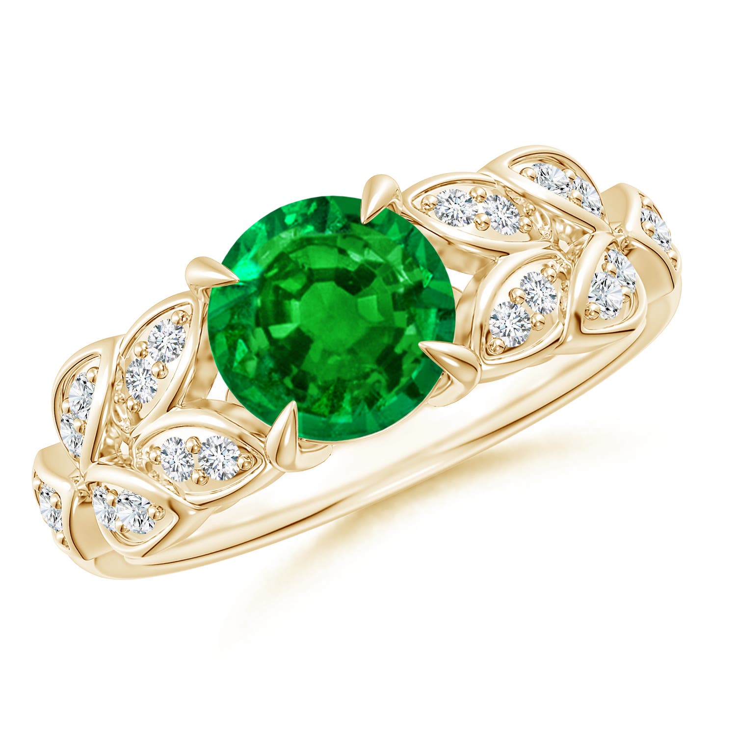 AAAA - Emerald / 1.42 CT / 14 KT Yellow Gold