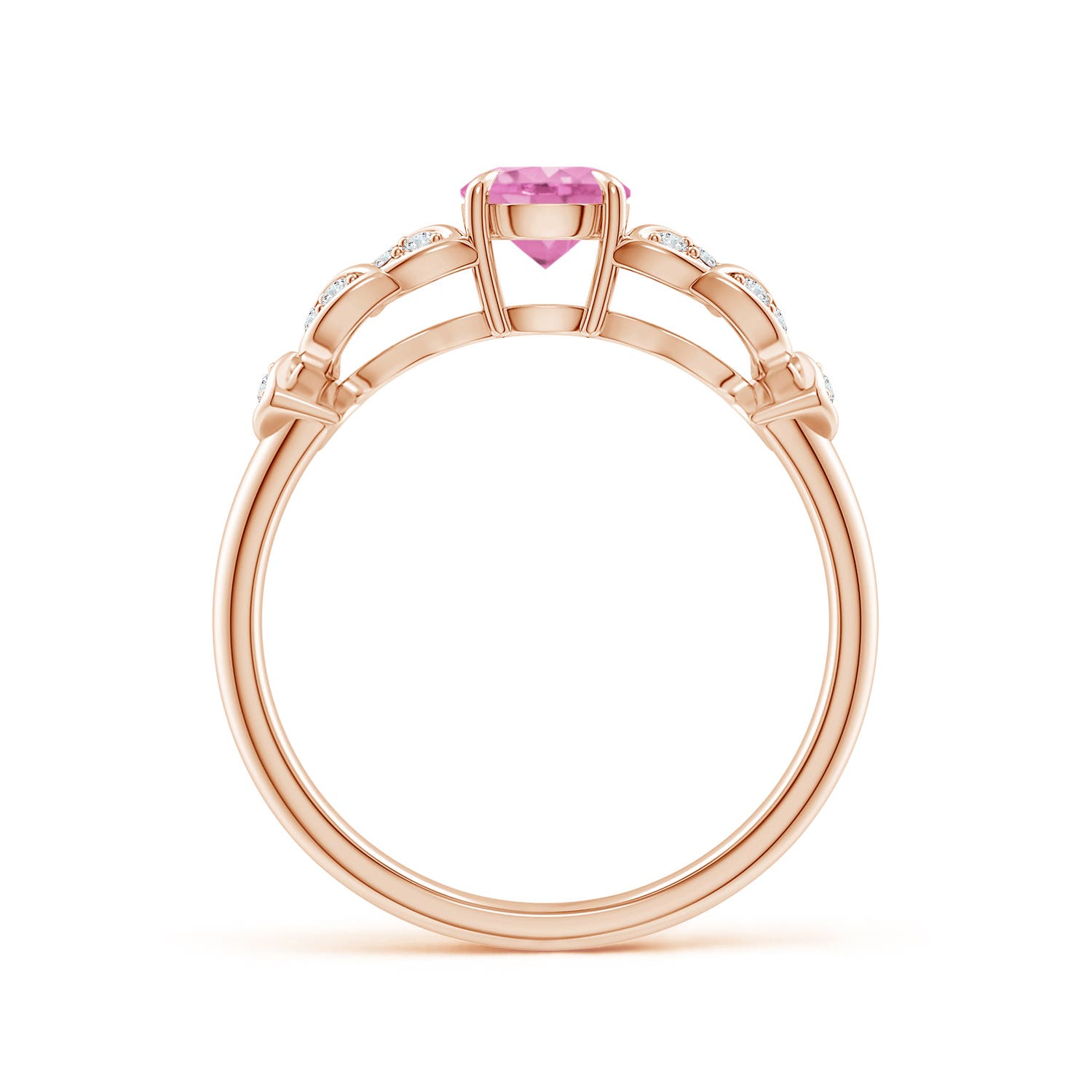 A - Pink Sapphire / 0.71 CT / 14 KT Rose Gold