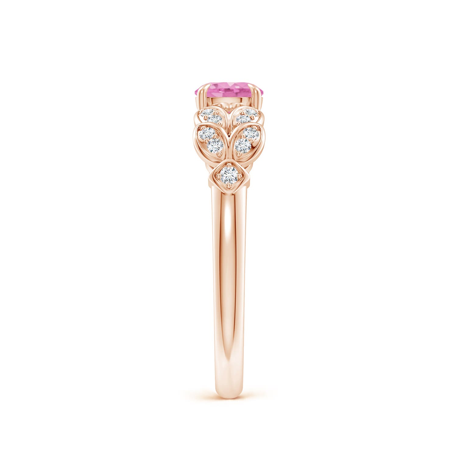 A - Pink Sapphire / 0.71 CT / 14 KT Rose Gold