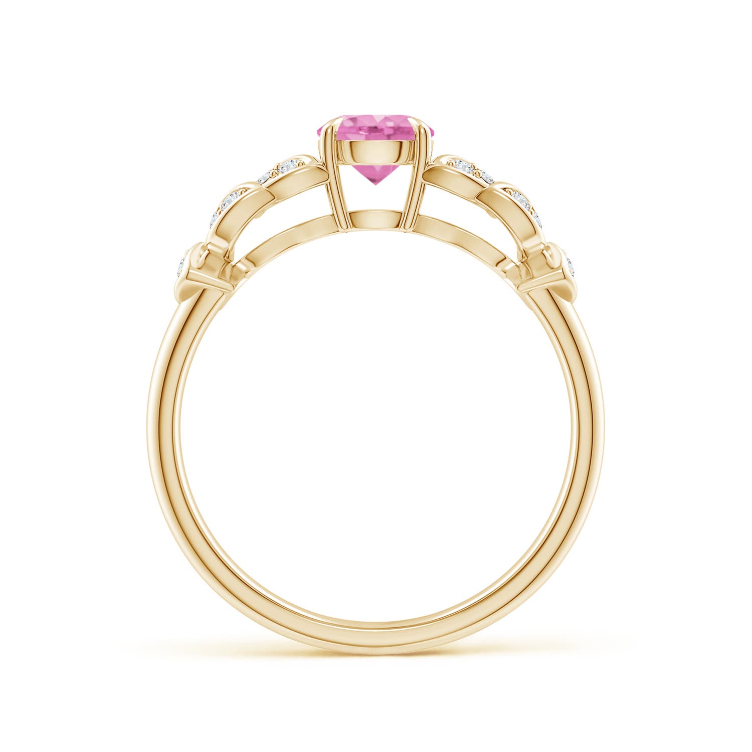 A - Pink Sapphire / 0.71 CT / 14 KT Yellow Gold