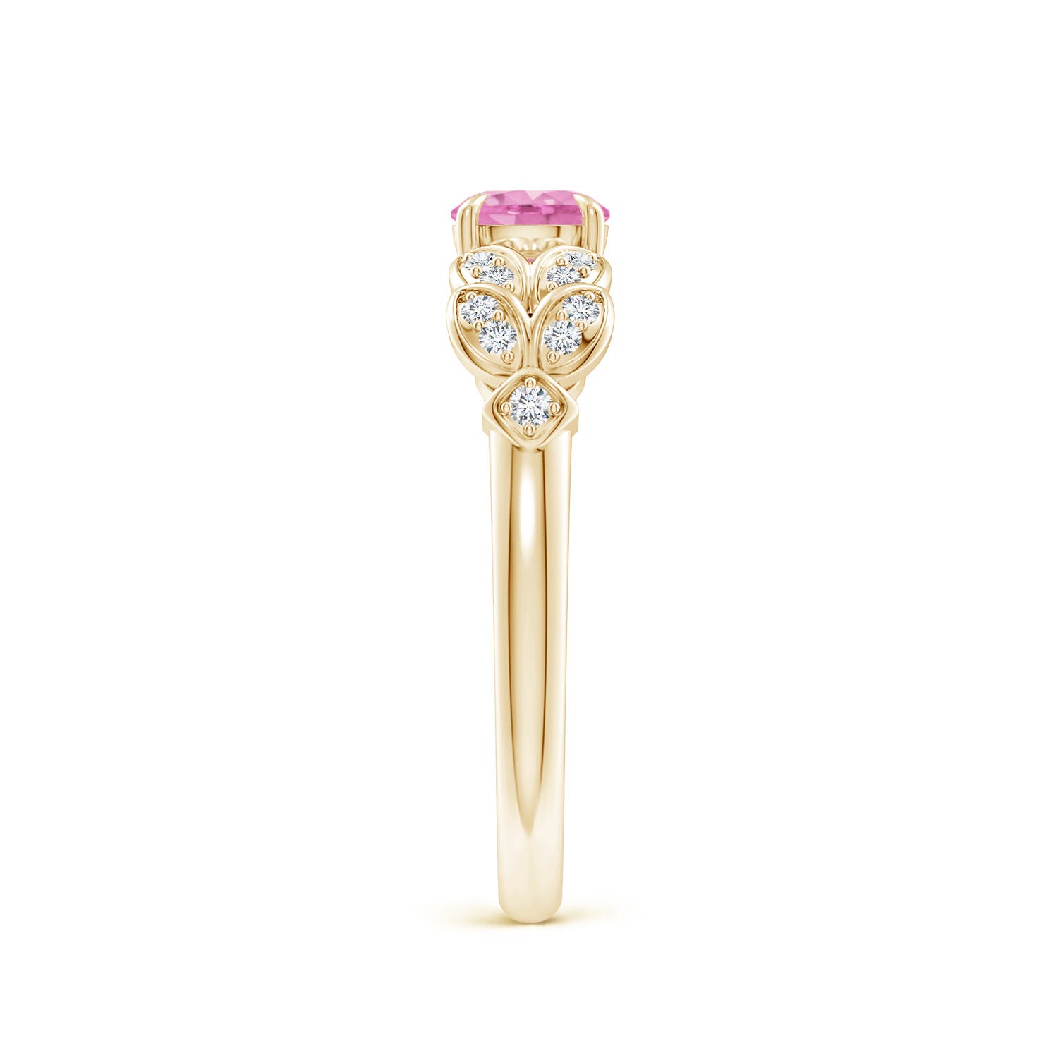 A - Pink Sapphire / 0.71 CT / 14 KT Yellow Gold