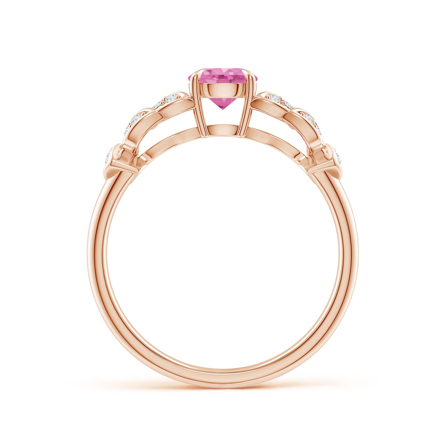 AA - Pink Sapphire / 0.71 CT / 14 KT Rose Gold