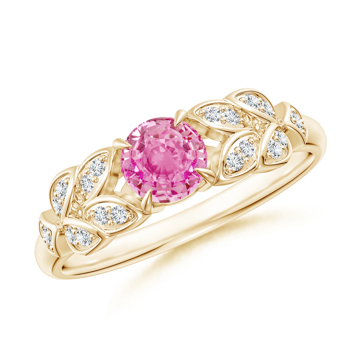 AA - Pink Sapphire / 0.71 CT / 14 KT Yellow Gold