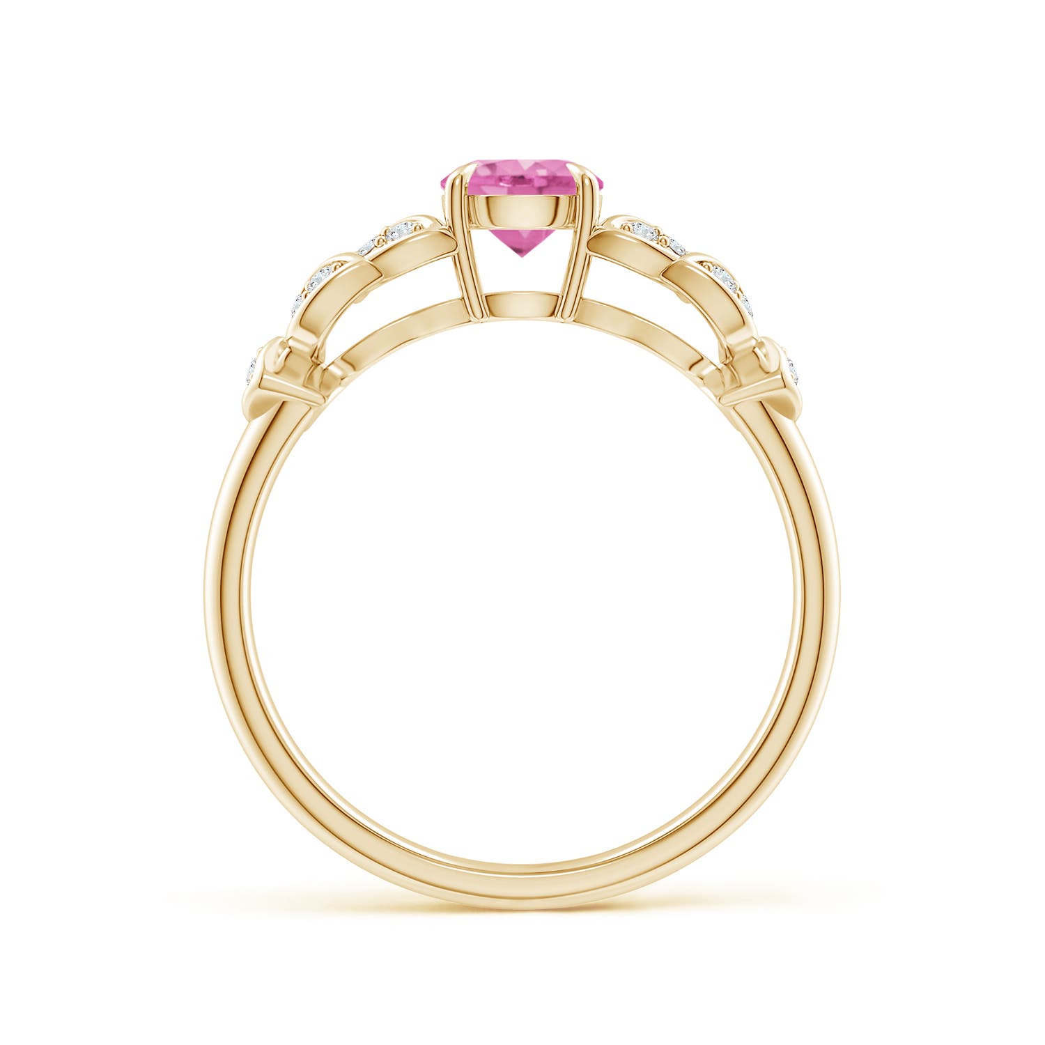 AA - Pink Sapphire / 0.71 CT / 14 KT Yellow Gold