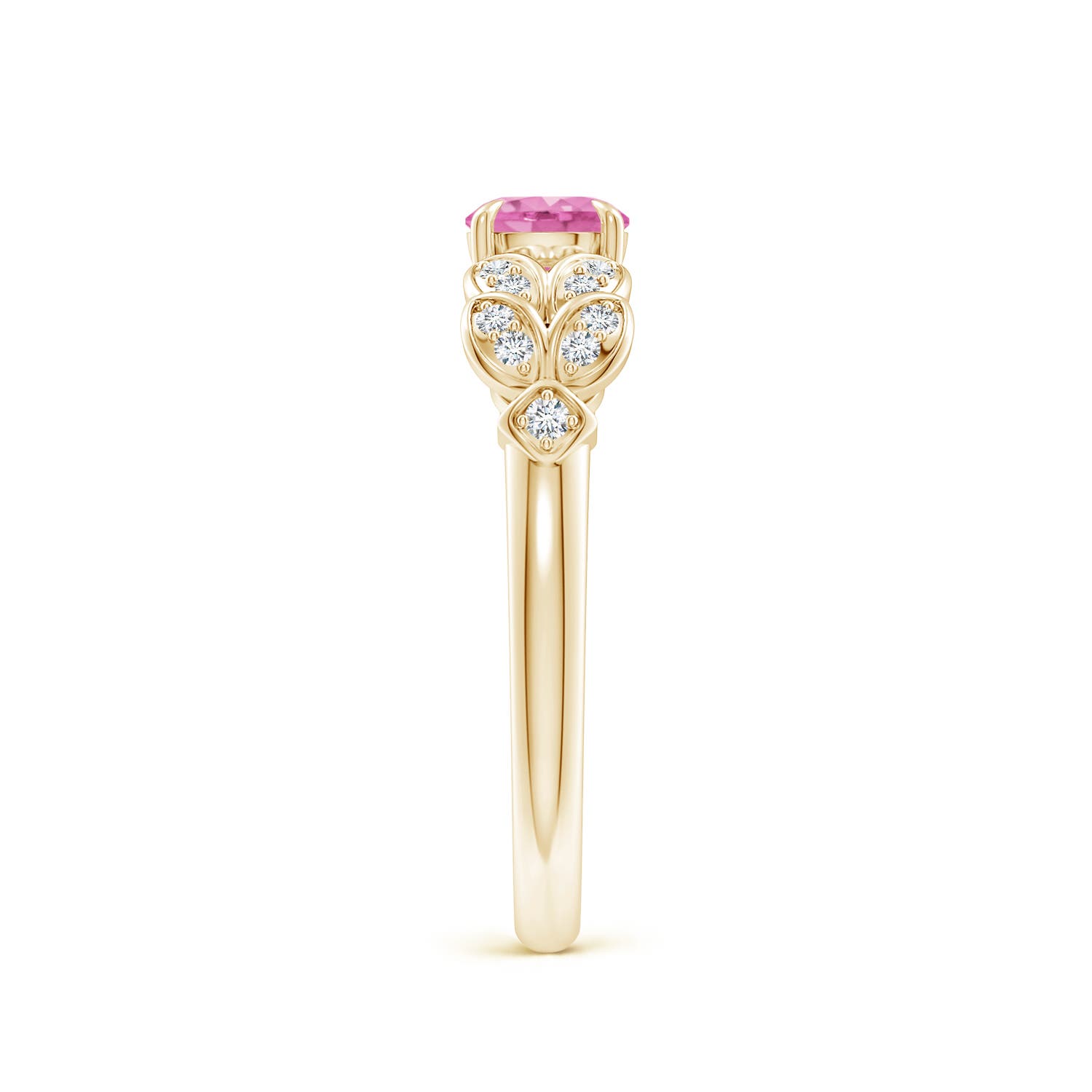 AA - Pink Sapphire / 0.71 CT / 14 KT Yellow Gold