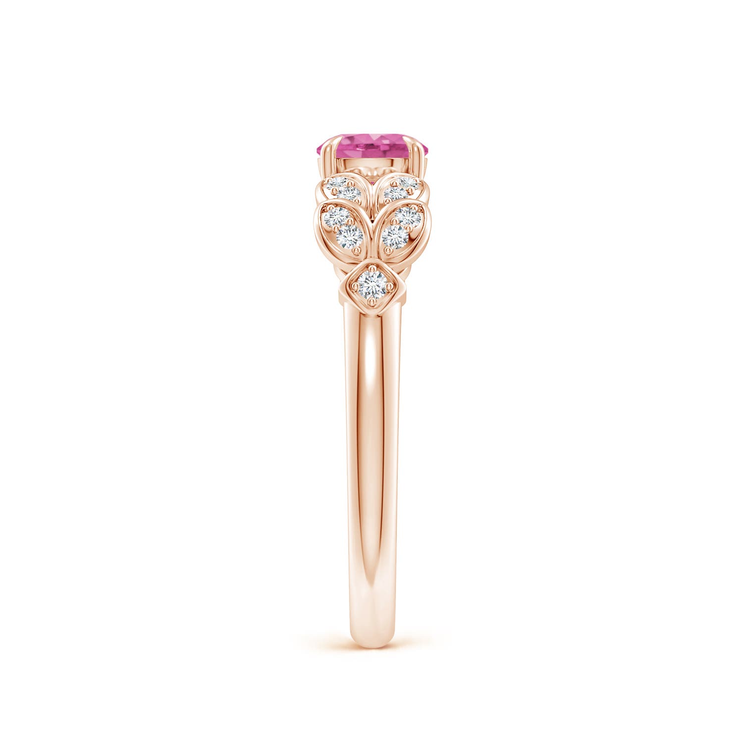 AAA - Pink Sapphire / 0.71 CT / 14 KT Rose Gold