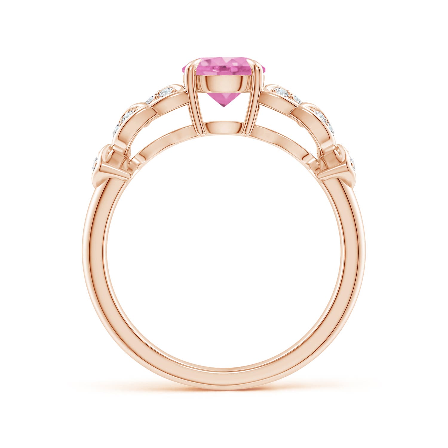 A - Pink Sapphire / 1.17 CT / 14 KT Rose Gold