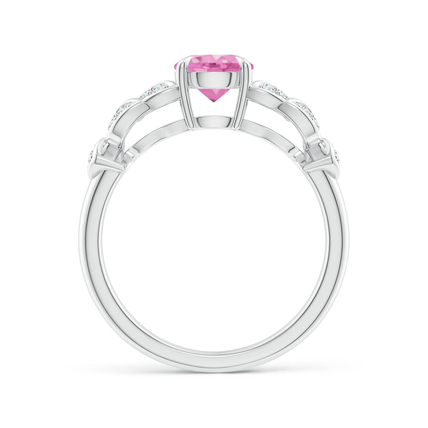 A - Pink Sapphire / 1.17 CT / 14 KT White Gold