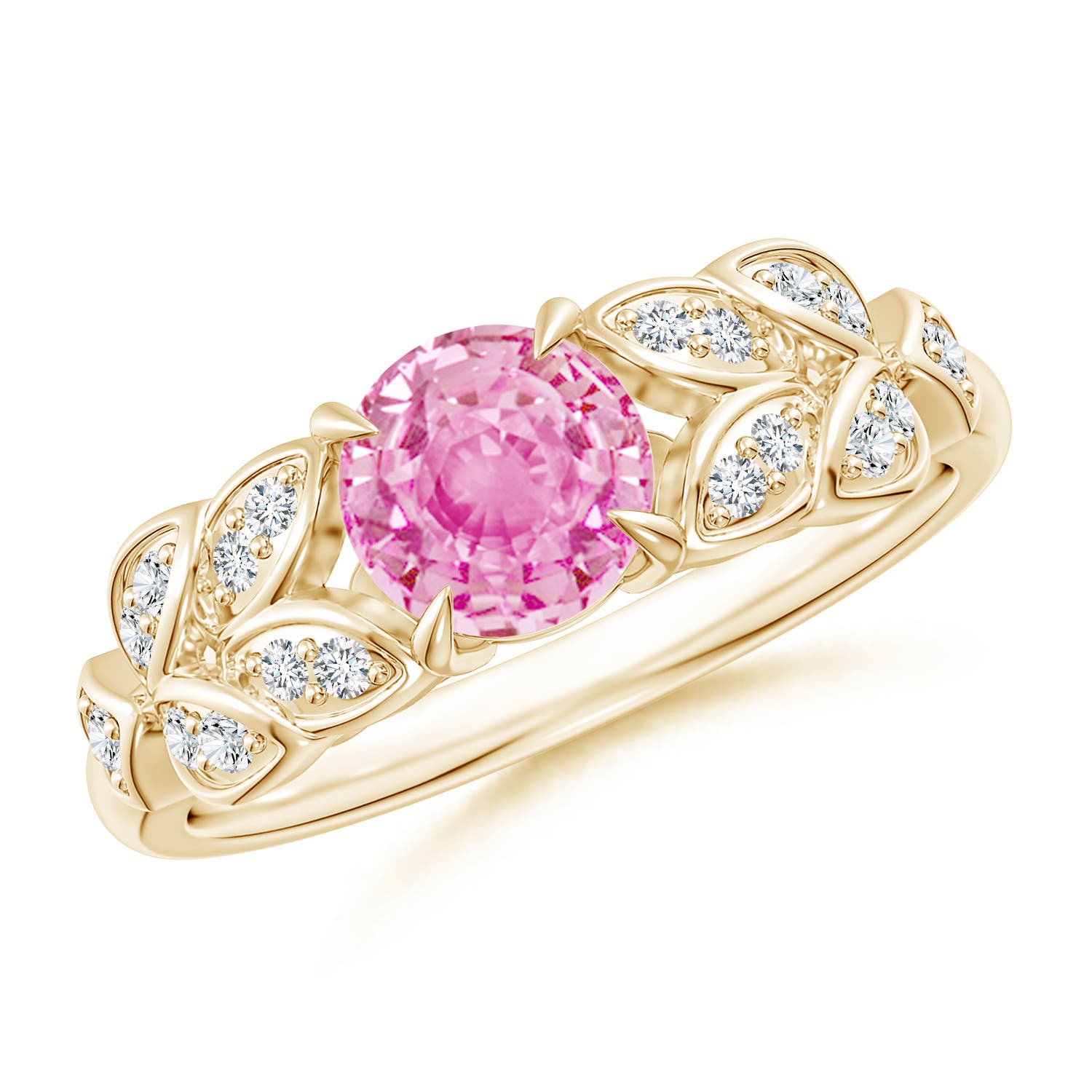 A - Pink Sapphire / 1.17 CT / 14 KT Yellow Gold