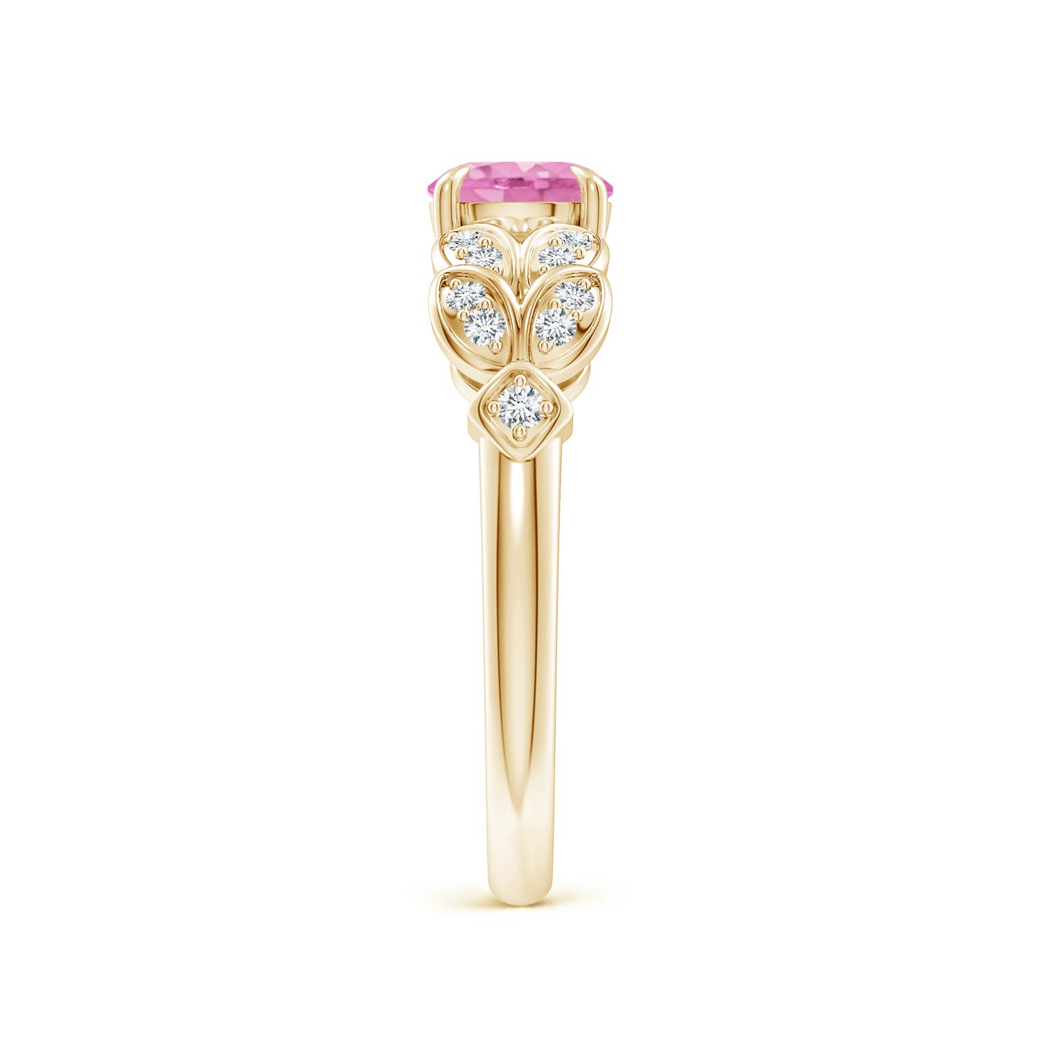 A - Pink Sapphire / 1.17 CT / 14 KT Yellow Gold