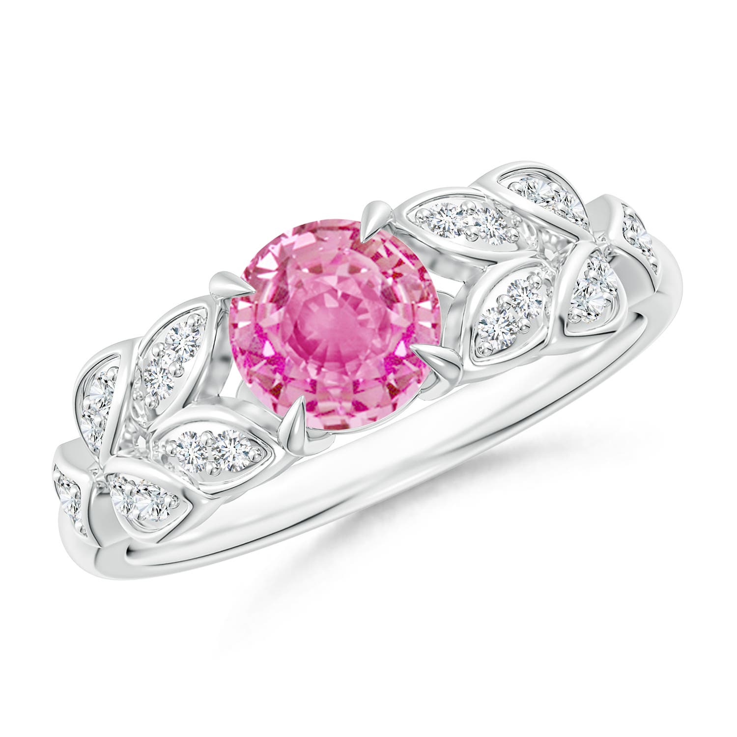 AA - Pink Sapphire / 1.17 CT / 14 KT White Gold