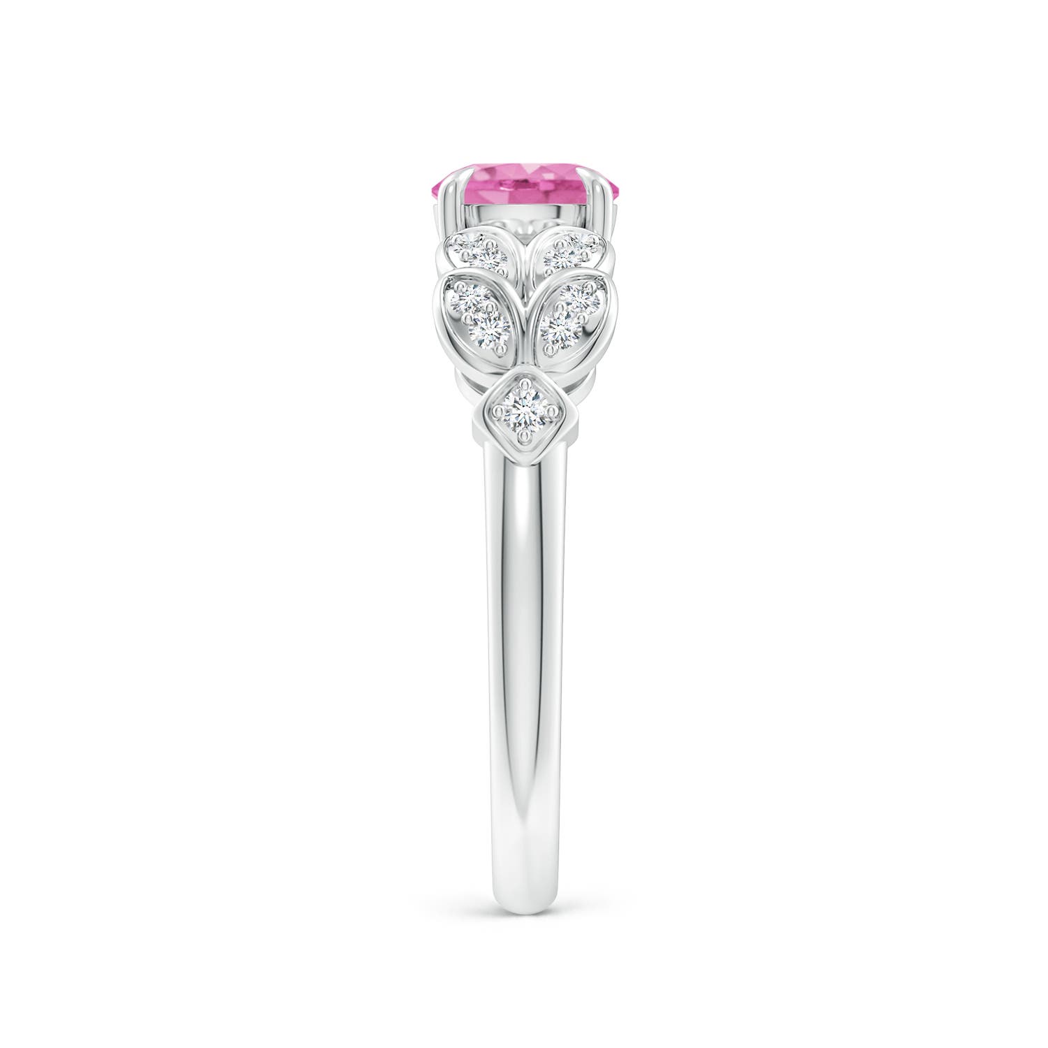 AA - Pink Sapphire / 1.17 CT / 14 KT White Gold